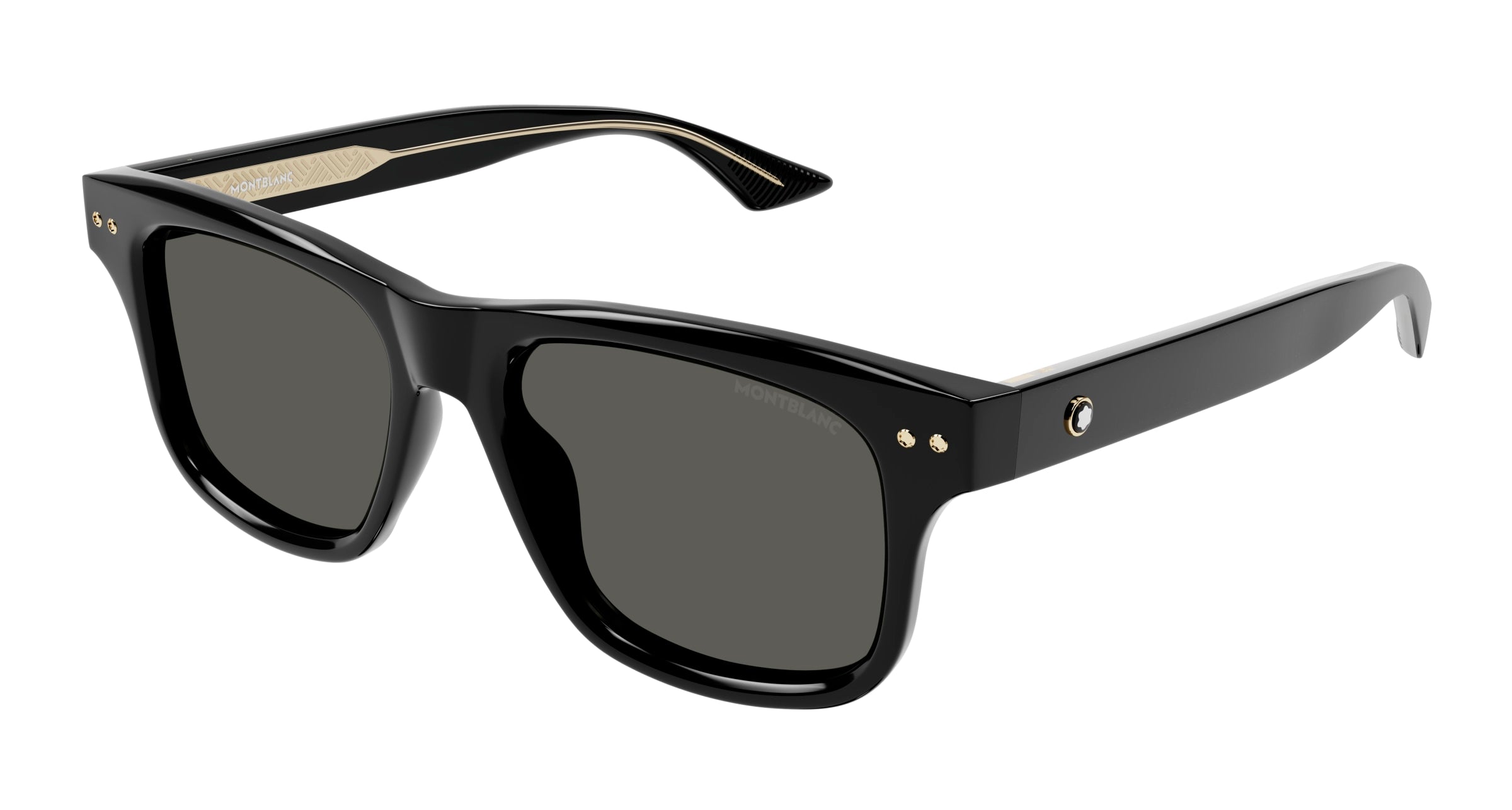 0889652477046 - Herren MB0319S 005 Gläser SONNENBRILLEN Acetat Schwarz Grau Quadratisch Polarisiert