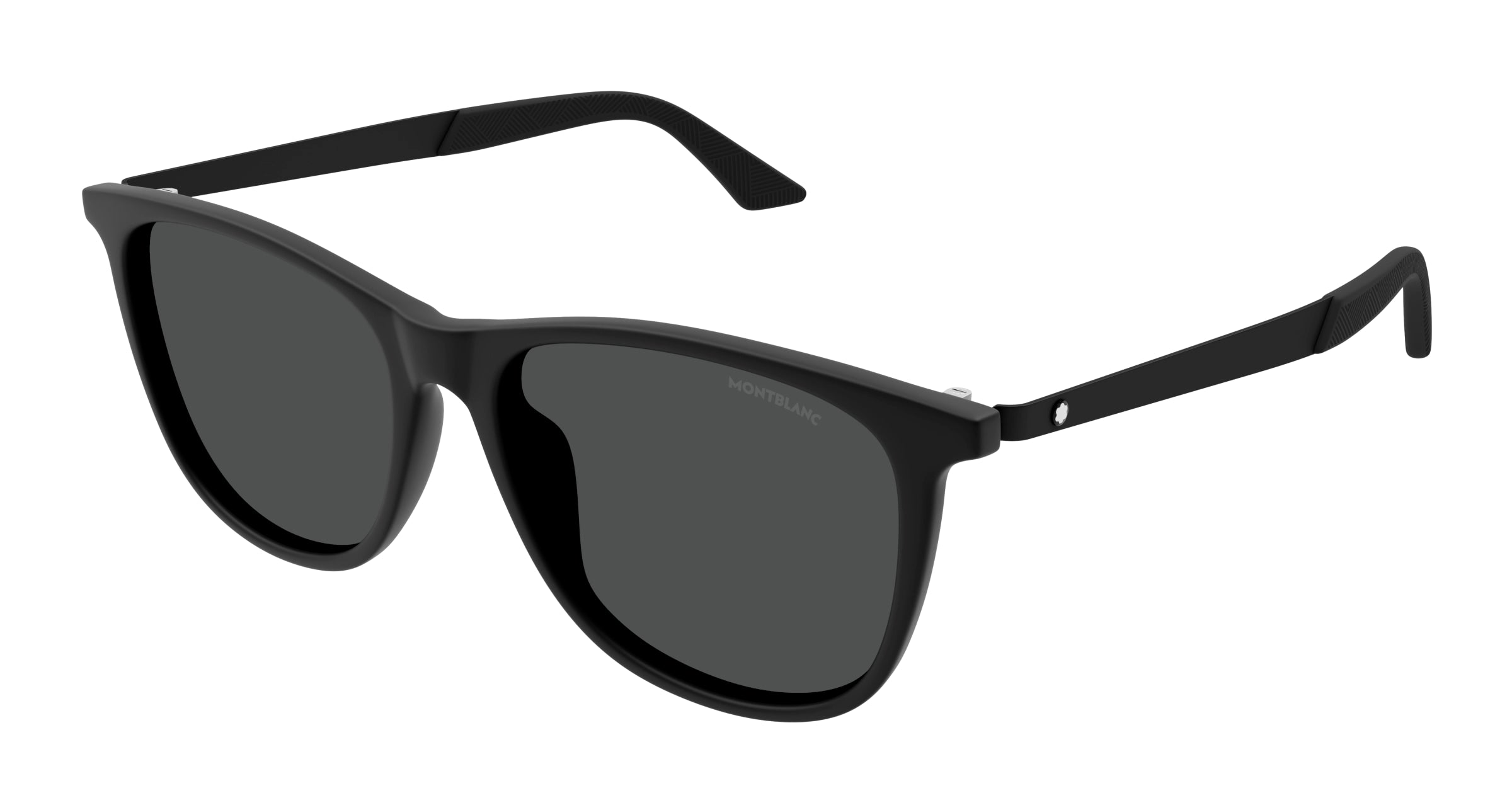 0889652477442 - Herren MB0330S 001 Gläser SONNENBRILLEN Acetat Schwarz Grau Quadratisch