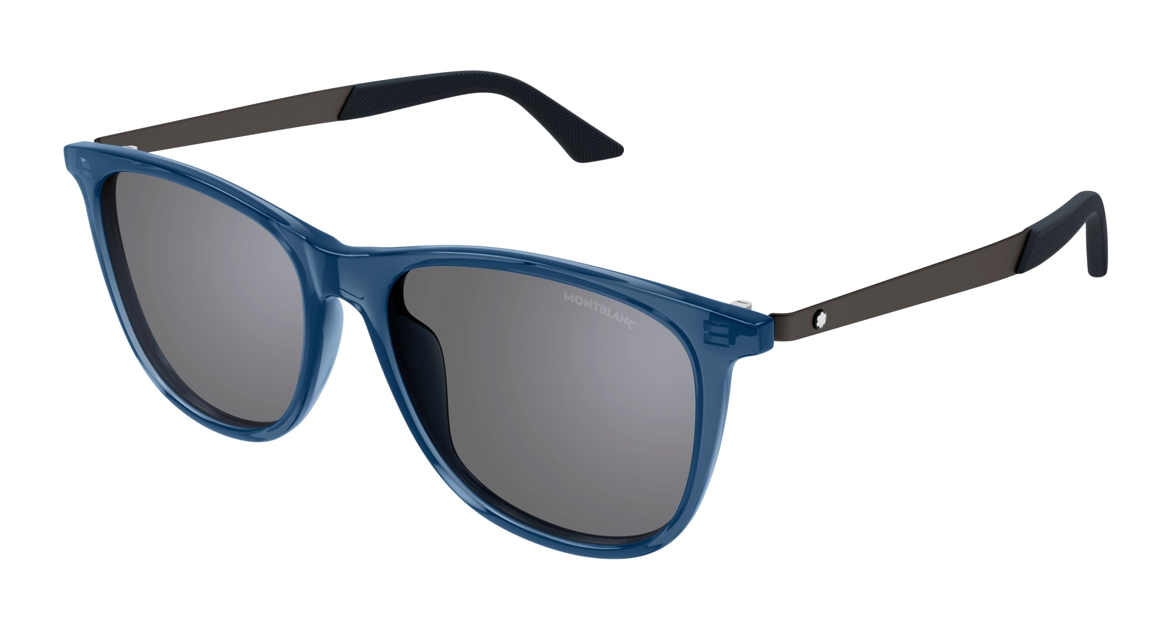 0889652477466 - Herren MB0330S 003 Gläser SONNENBRILLEN Acetat Blau Silber Quadratisch