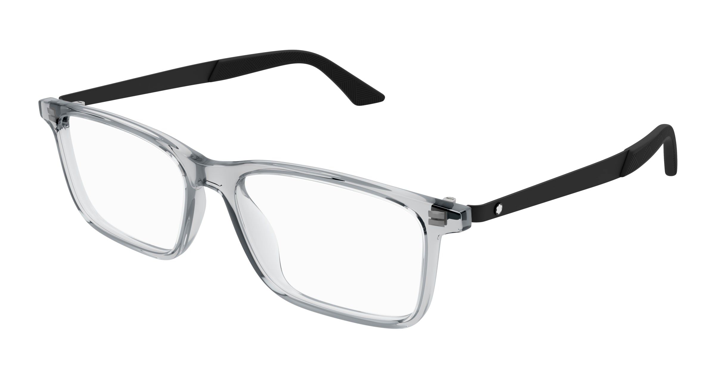 0889652477589 - Herren MB0333O 002 Rahmen von BRILLEN Acetat Grau Transparent Quadratisch