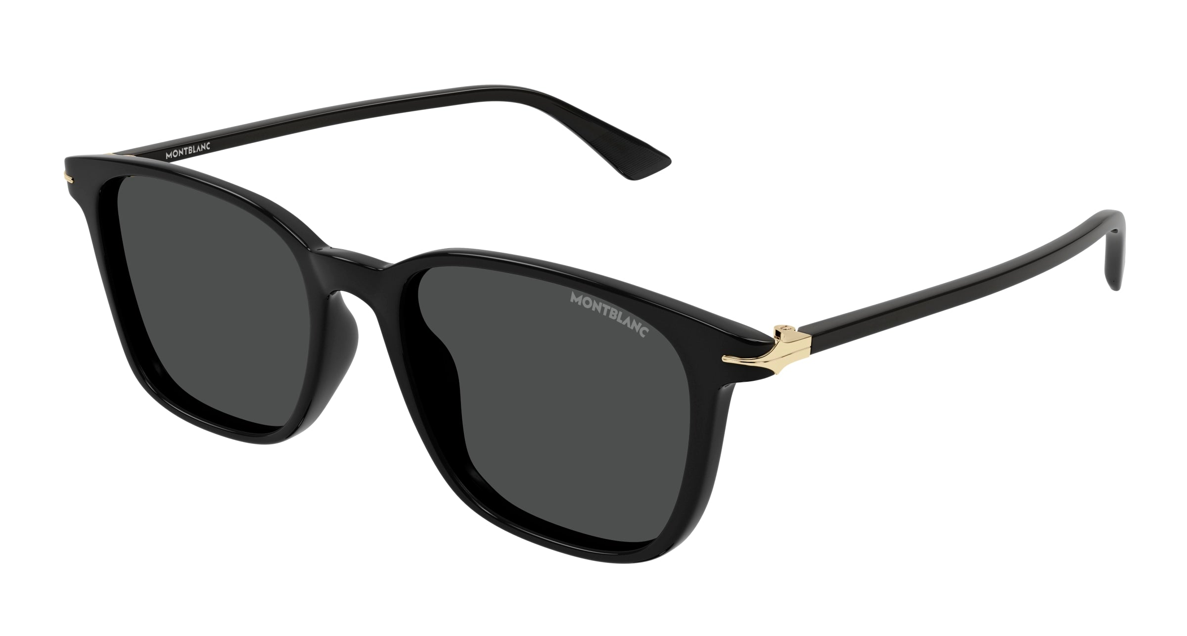 0889652477732 - Herren MB0338S 001 Gläser SONNENBRILLEN Acetat Schwarz Grau Quadratisch