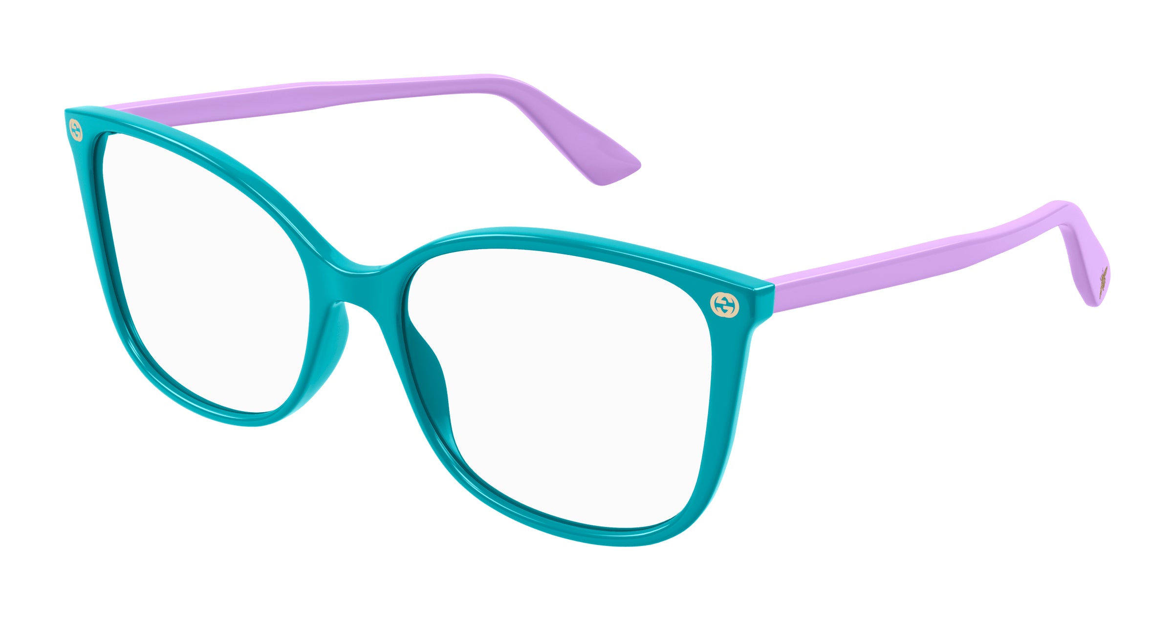 0889652480916 - Damen GG0026O 015 Rahmen von BRILLEN Acetat Grün Transparent Cat Eye