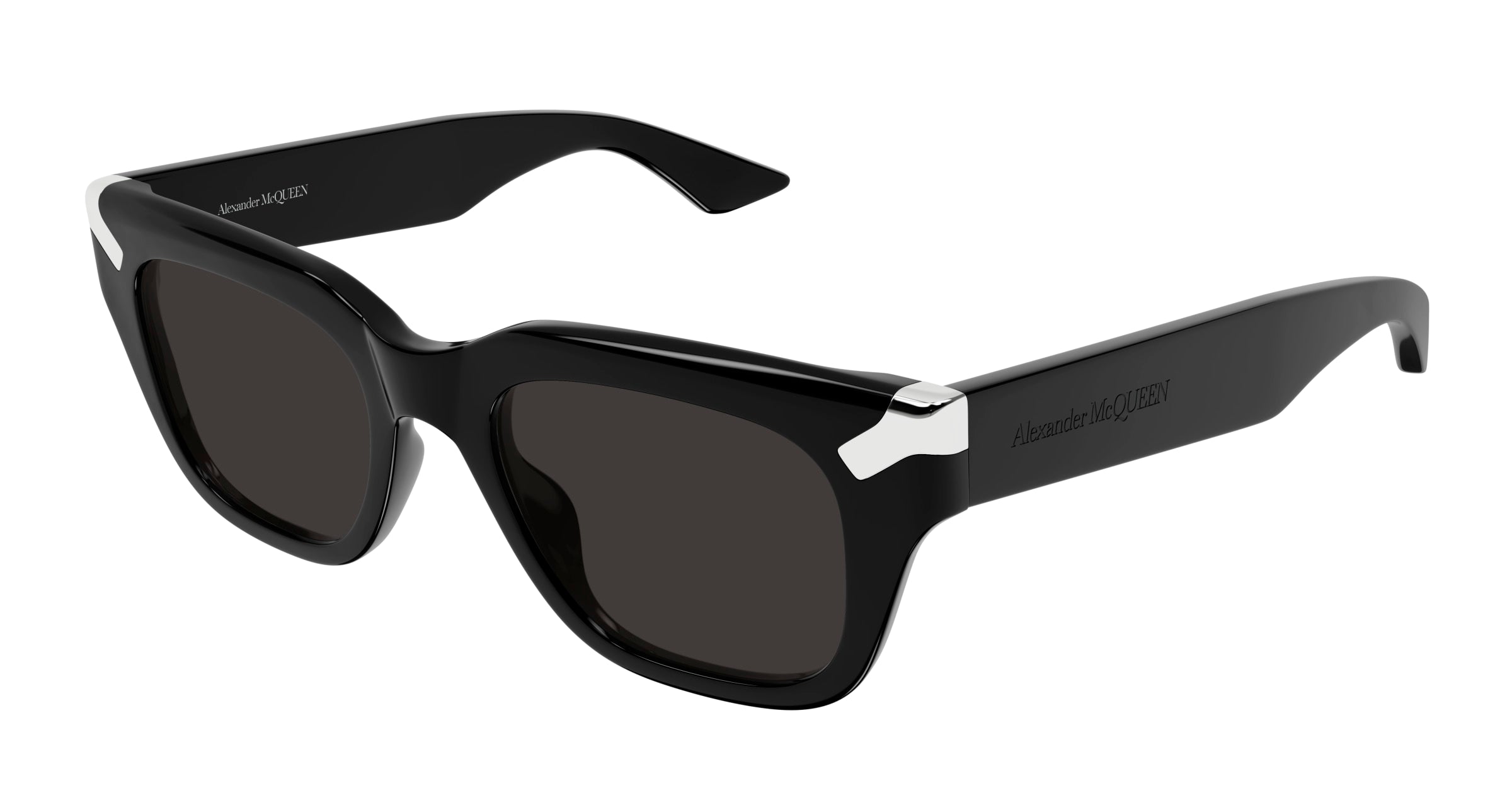 0889652483245 - Alexander McQueen Herren AM0439S 001 Gläser SONNENBRILLEN Acetat Schwarz Grau Quadratisch