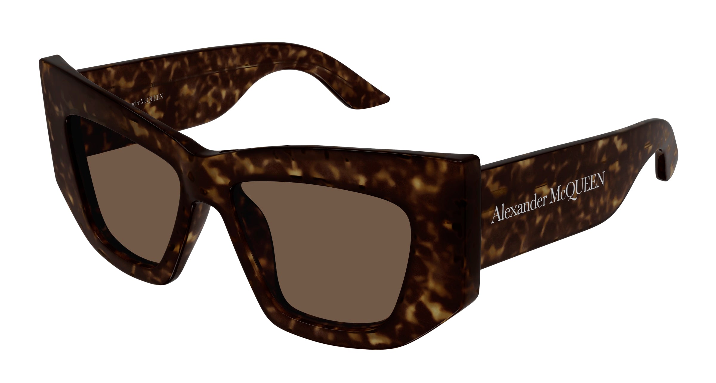 0889652483887 - Alexander McQueen Frau AM0448S 002 Gläser SONNENBRILLEN Acetat Havanna Braun Katzenauge