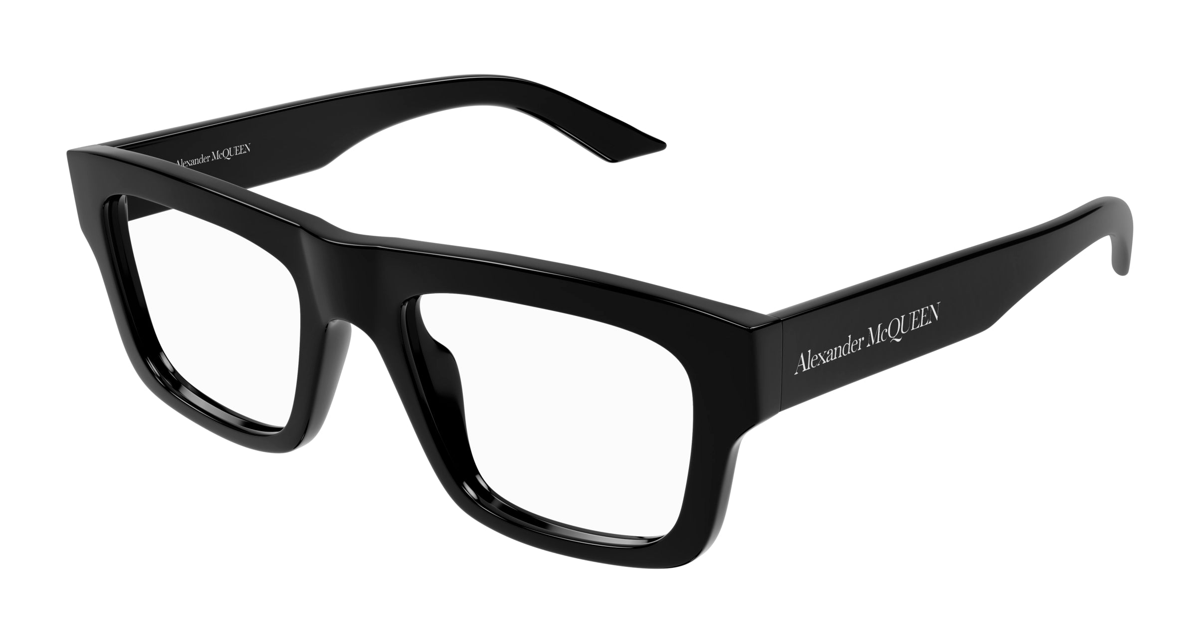 0889652484037 - Alexander McQueen Herren AM0452O 001 Rahmen von BRILLEN Acetat Schwarz Transparent Quadratisch