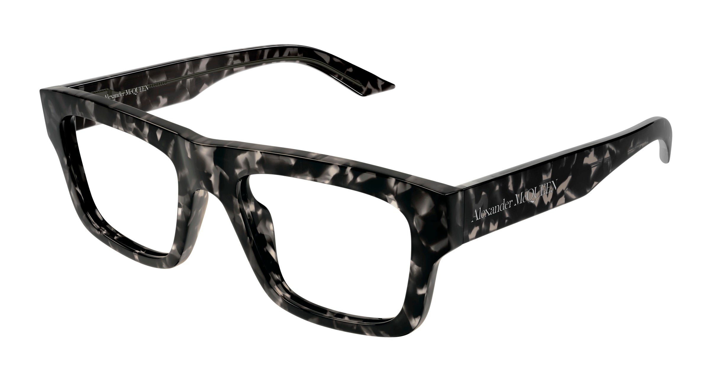 0889652484044 - Alexander McQueen Herren AM0452O 002 Rahmen von BRILLEN Acetat Havanna Transparent Quadratisch