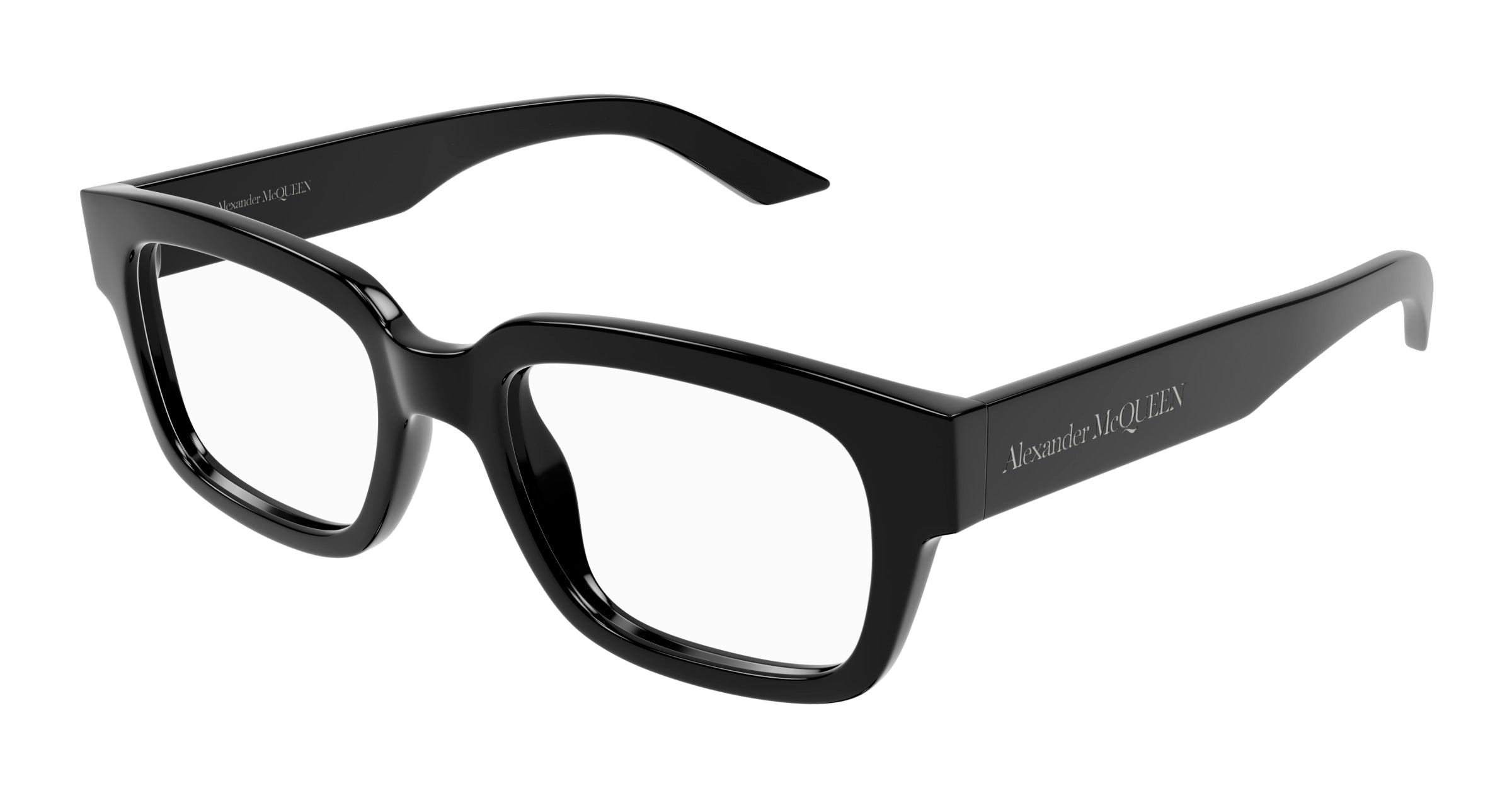 0889652484112 - Alexander McQueen Herren AM0454O 001 Rahmen von BRILLEN Acetat Schwarz Transparent Quadratisch