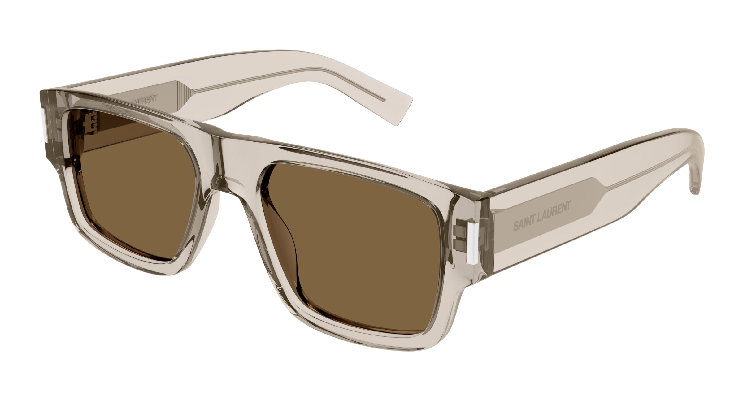 0889652485287 - Herren SL 659 004 Gläser SONNENBRILLEN Acetat Beige Braun Quadratisch