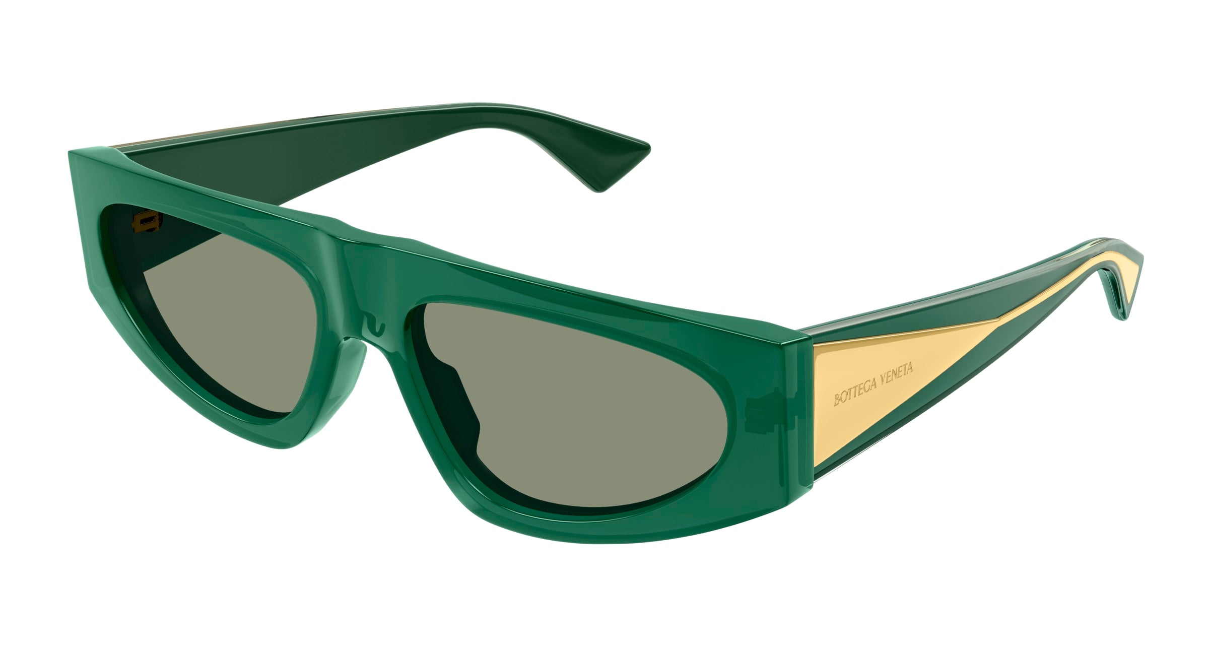 0889652485805 - Damen BV1277S 003 Gläser SONNENBRILLEN Acetat Grün Grün Geometrisch