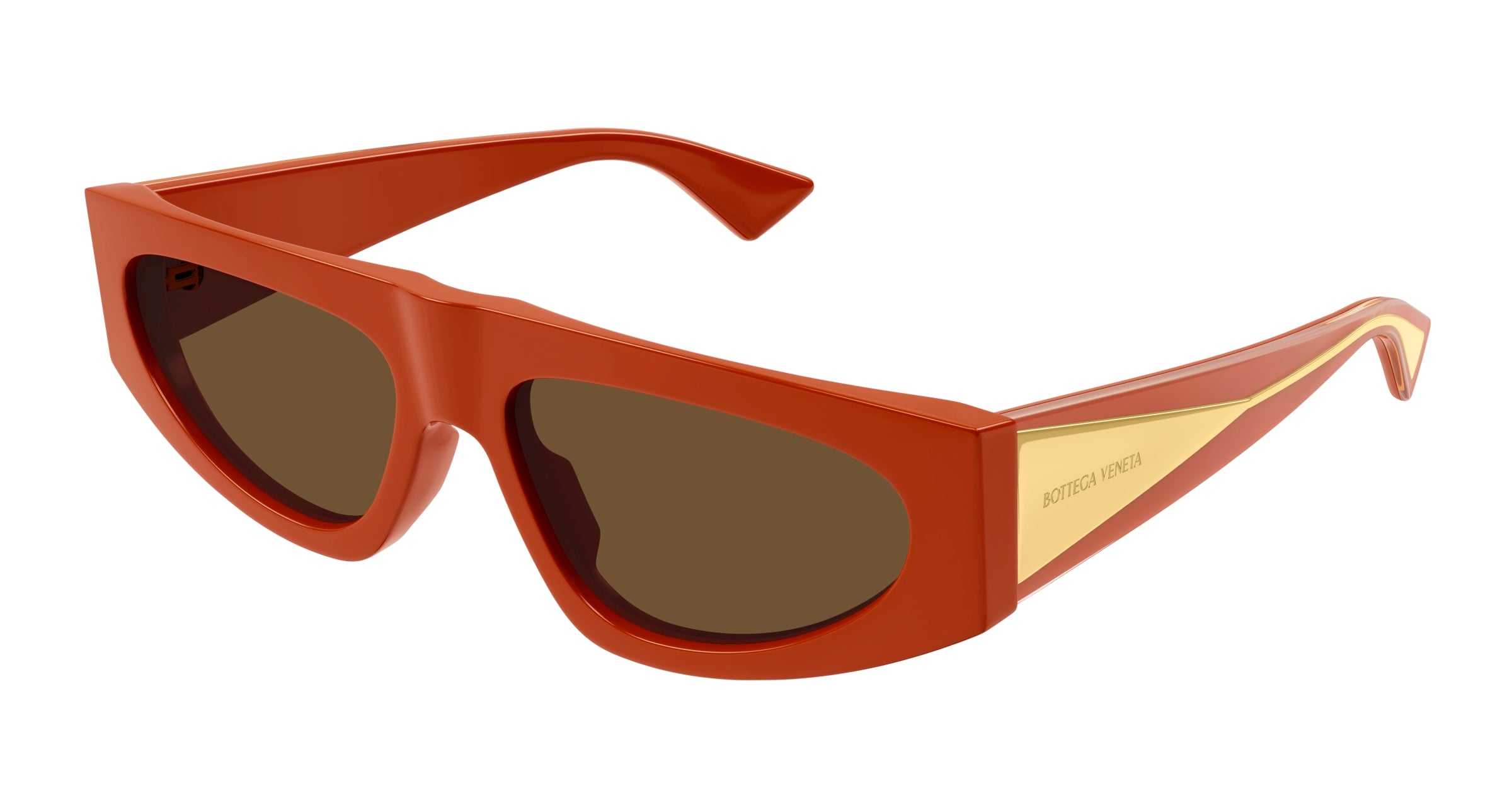 0889652485812 - Damen BV1277S 004 Gläser SONNENBRILLEN Acetat Orange Braun Geometrisch