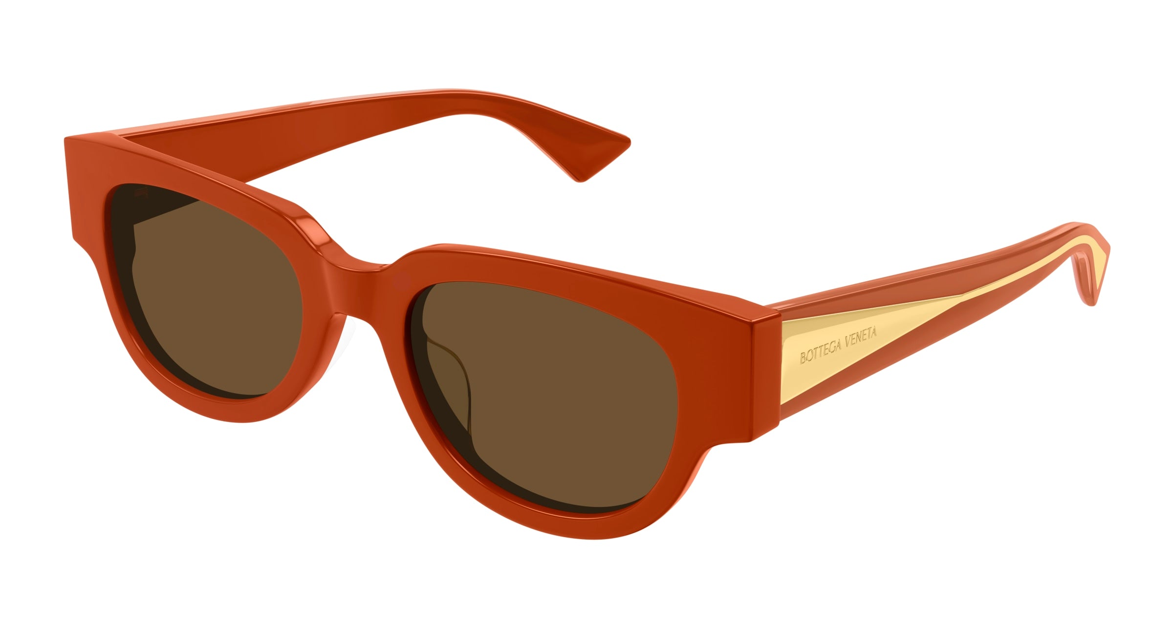 0889652485850 - Frau BV1278SA 004 Gläser SONNENBRILLEN Acetat Orange Braun Katzenauge