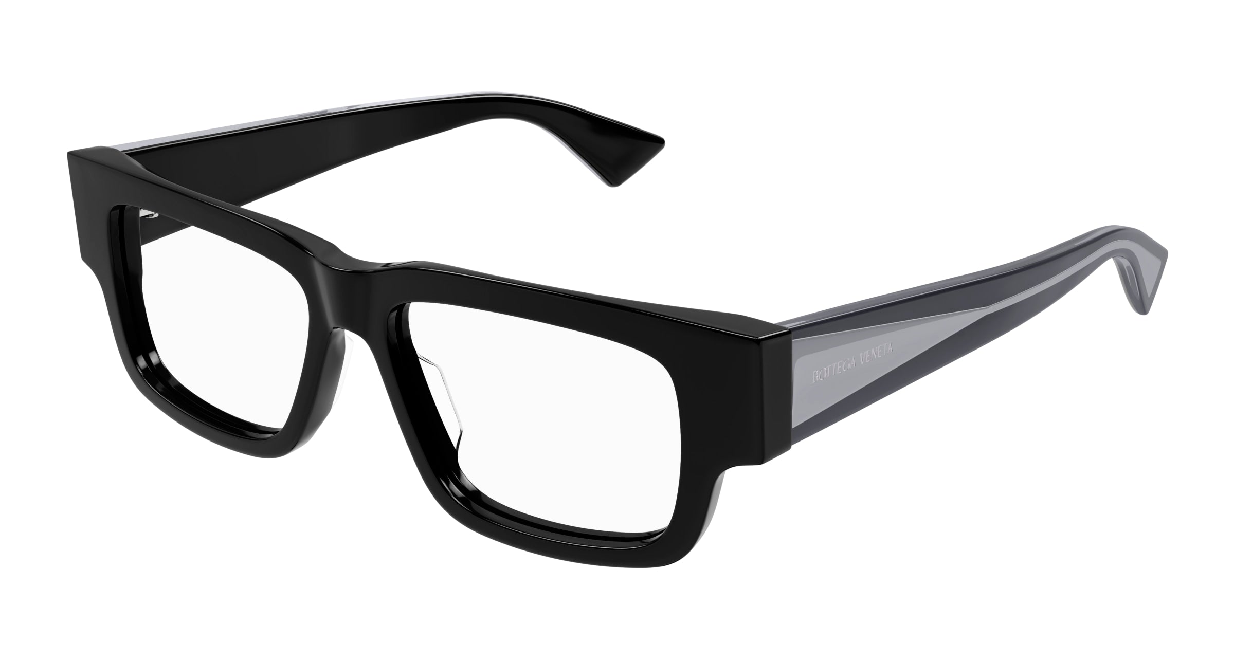0889652485898 - Damen BV1280O 001 Rahmen von BRILLEN Acetat Schwarz Transparent Quadratisch