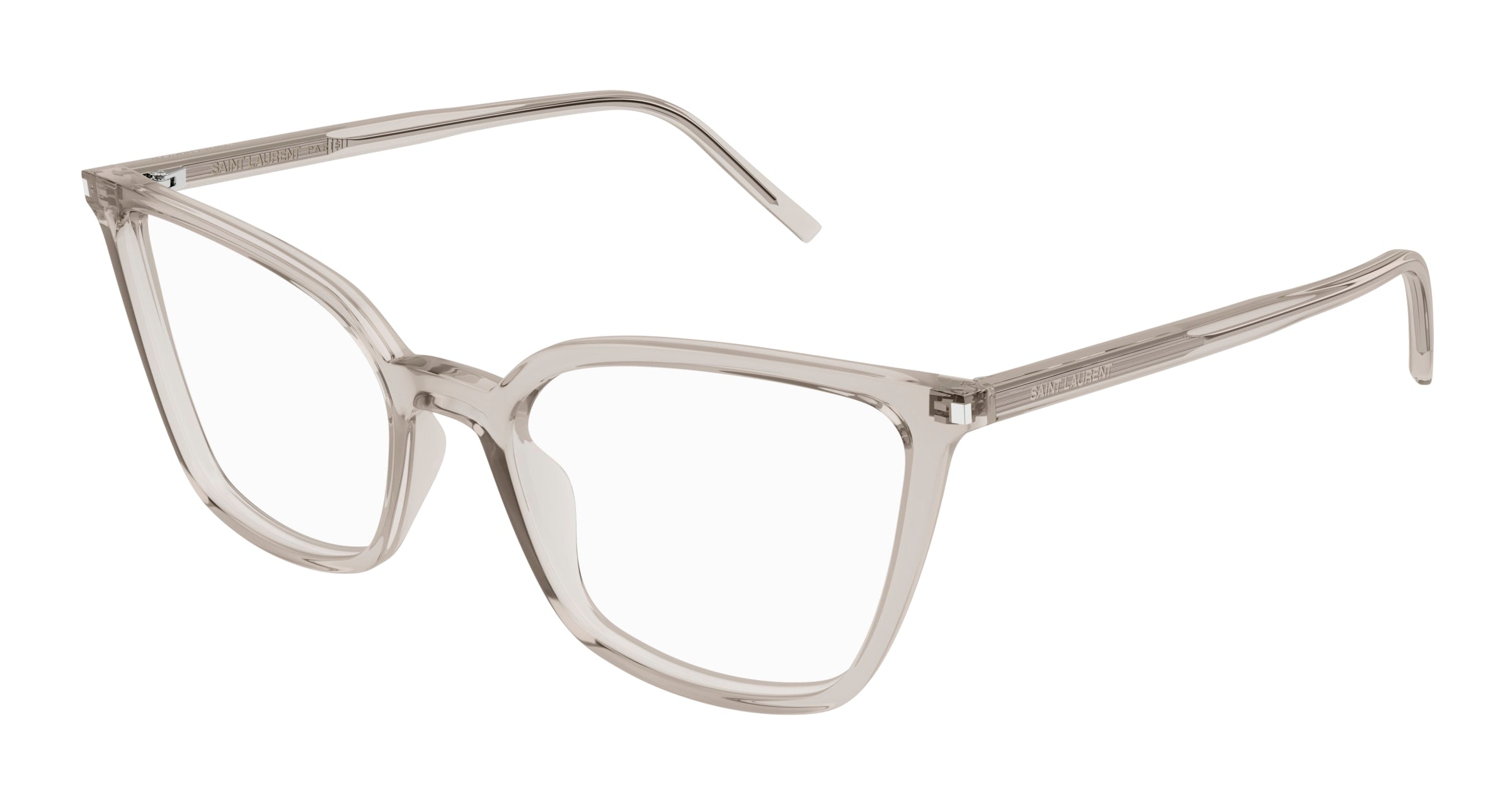 0889652487175 - Frau SL 669 001 Rahmen von BRILLEN Acetat Beige Transparent Katzenauge