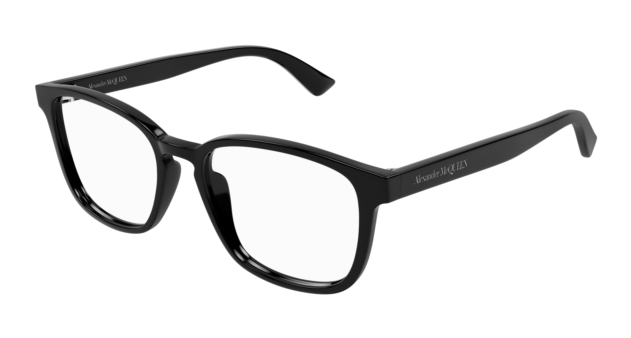 0889652487687 - Alexander McQueen Herren AM0462O 001 Rahmen von BRILLEN Acetat Schwarz Transparent Quadratisch