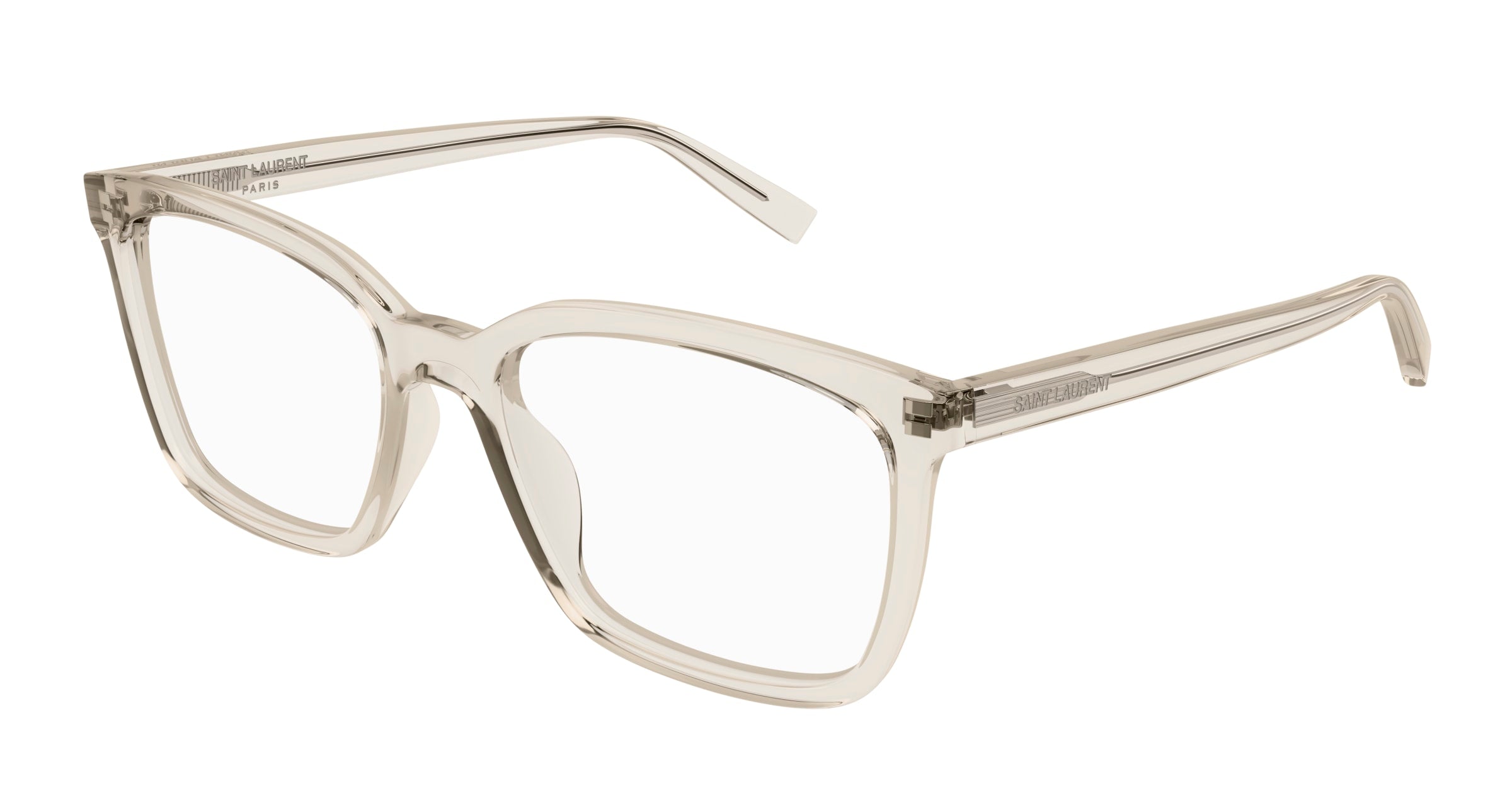 0889652489384 - Herren SL 672 004 Rahmen von BRILLEN Acetat Beige Transparent Quadratisch