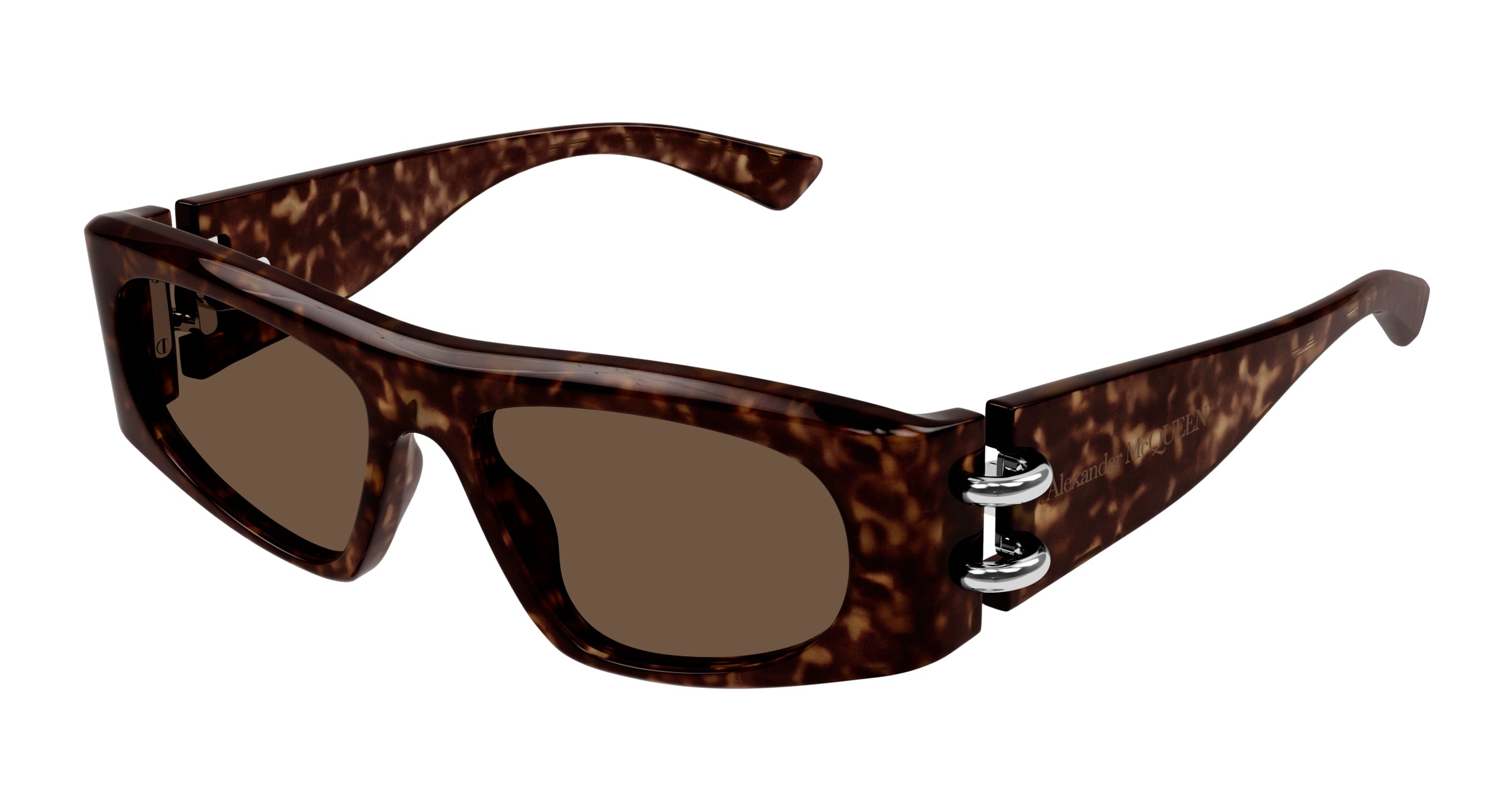 0889652508900 - Alexander McQueen Unisex AM0471S 002 Gläser SONNENBRILLEN Acetat Havanna Braun Quadratisch