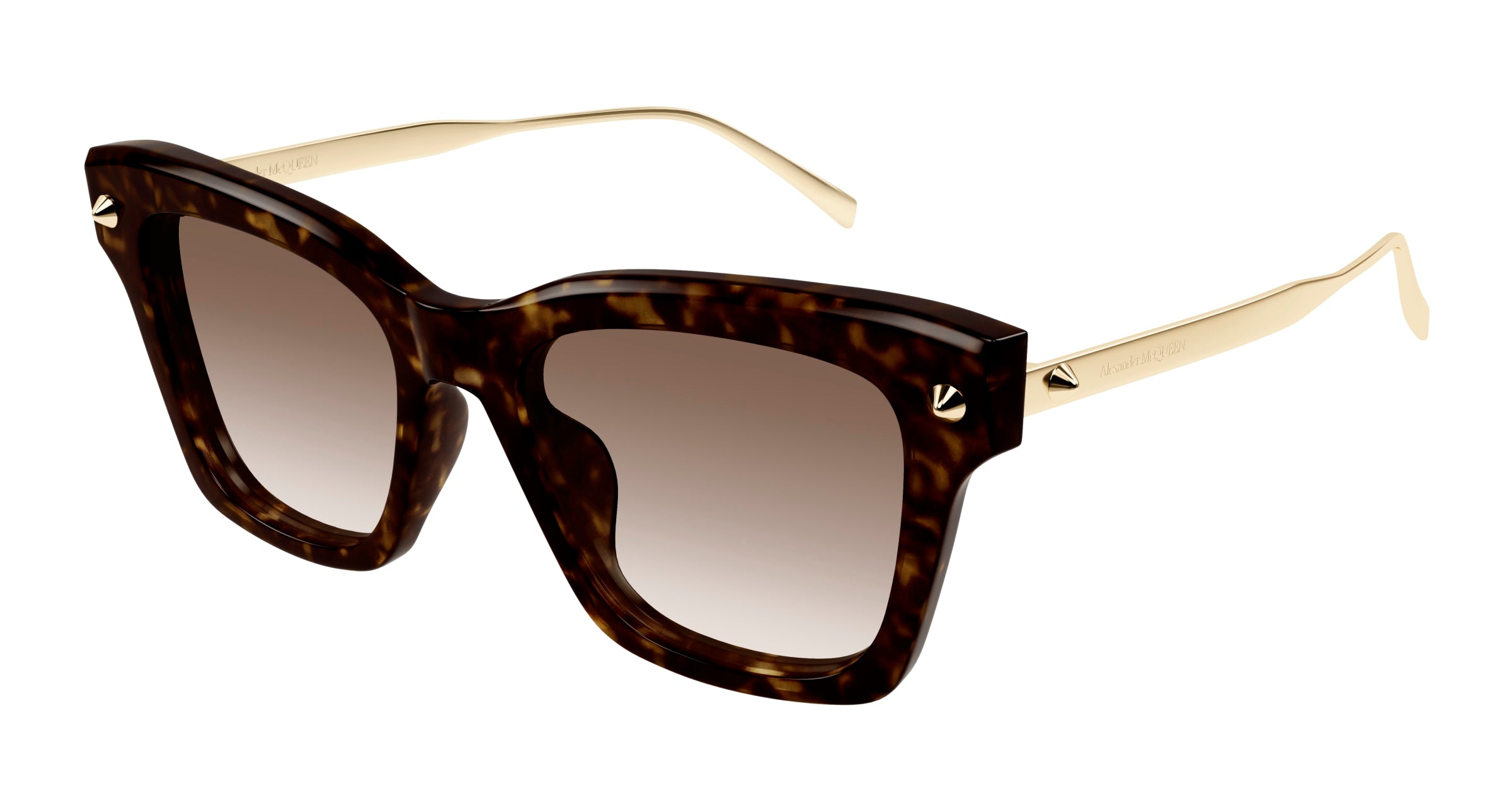 0889652509105 - Alexander McQueen Damen AM0483S 002 Gläser SONNENBRILLEN Acetat Havanna Braun Quadratisch