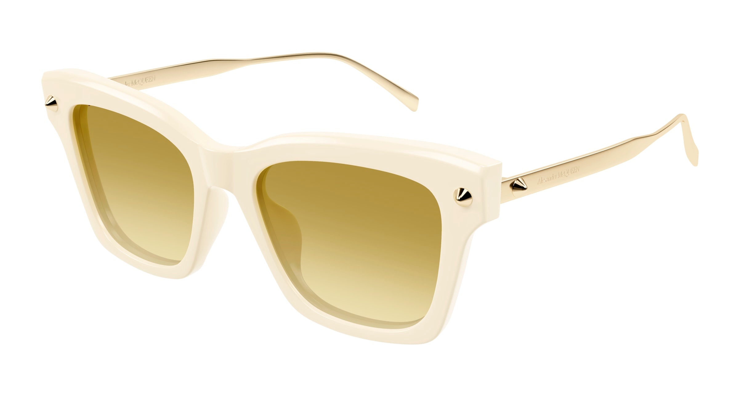 0889652509129 - Alexander McQueen Damen AM0483S 004 Gläser SONNENBRILLEN Acetat Elfenbein Quadratisch 0889652509129 - Alexander McQueen Damen AM0483S 004 Gläser SONNENBRILLEN Acetat Elfenbein Quadratisch