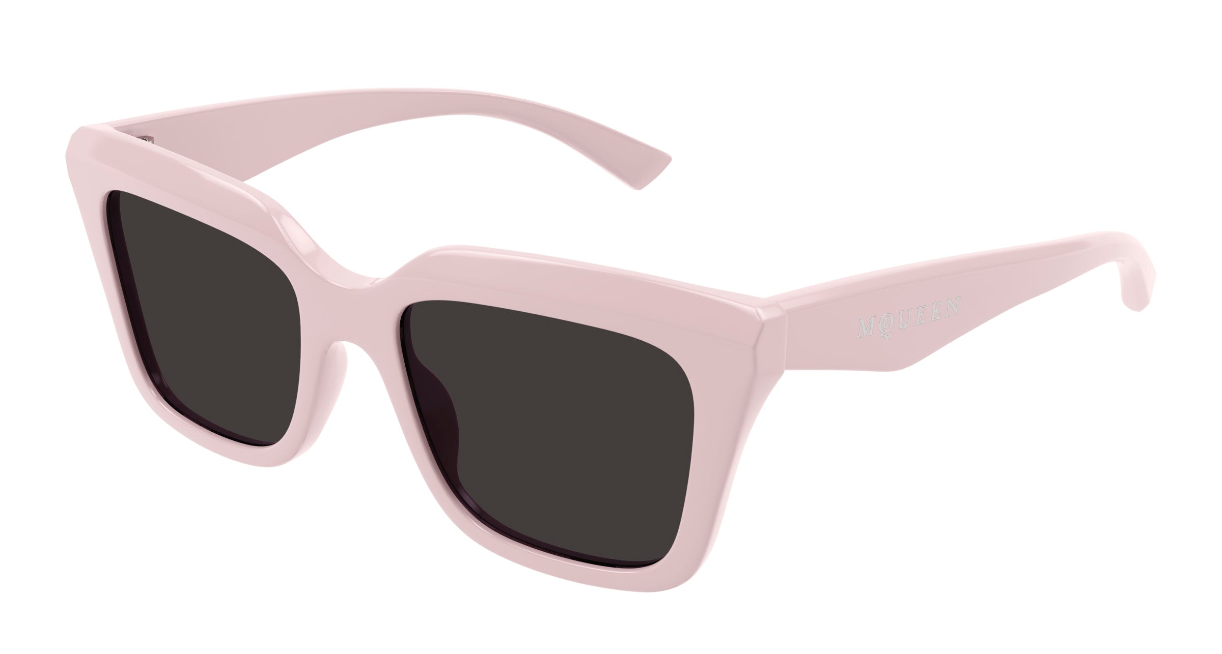 0889652509709 - Alexander McQueen Damen AM0473S 005 Gläser SONNENBRILLEN Acetat Rosa Grau Quadratisch