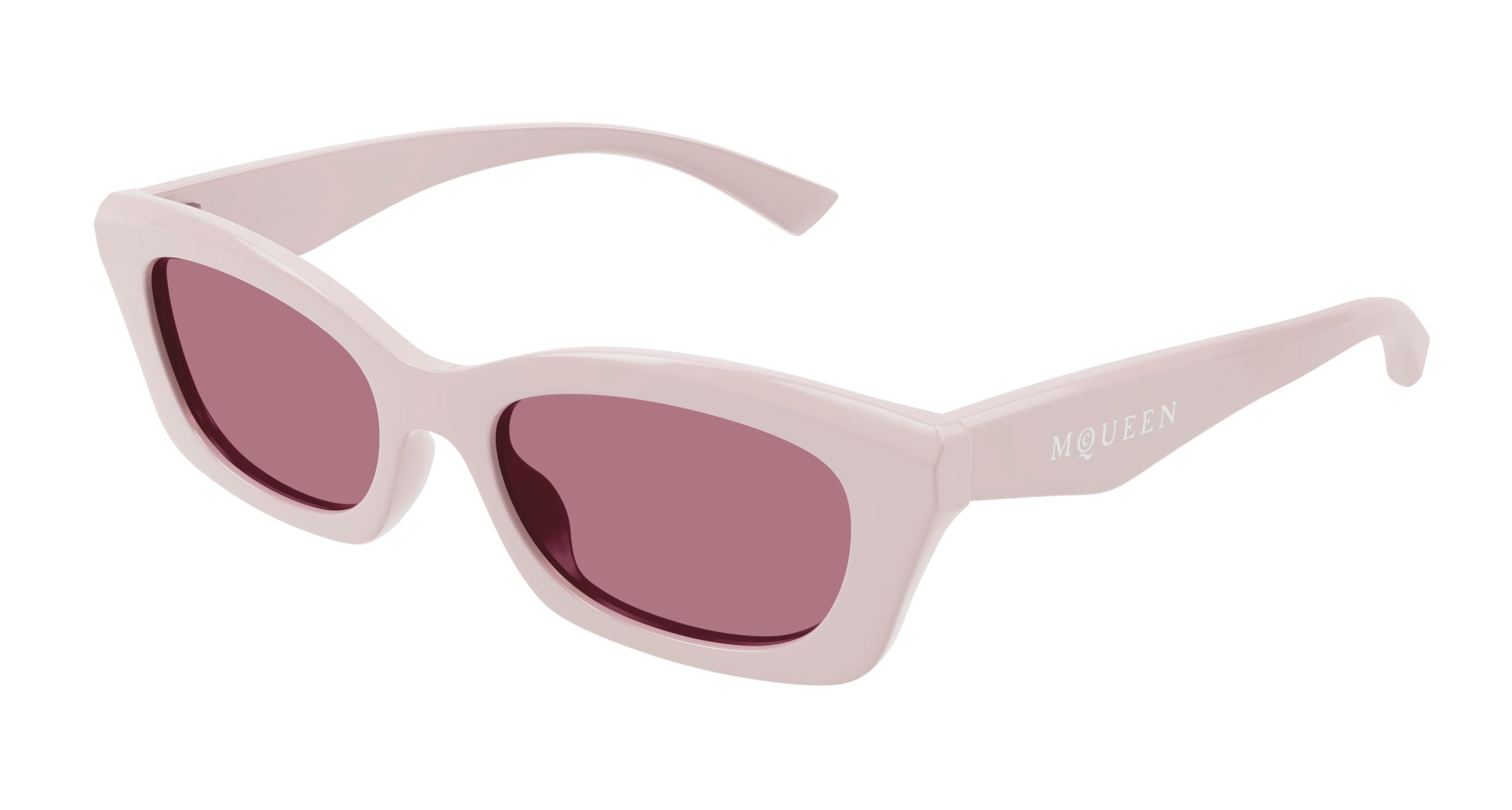 0889652509853 - Alexander McQueen Damen AM0474S 005 Gläser SONNENBRILLEN Acetat Rosa Rot Quadratisch