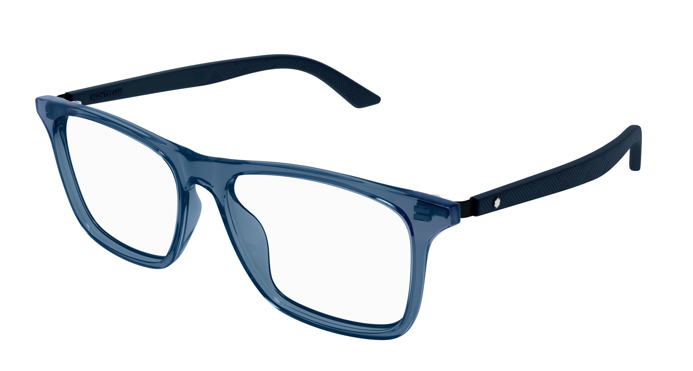 0889652511214 - Herren MB0359O 005 Rahmen von BRILLEN Acetat Blau Transparent Quadratisch