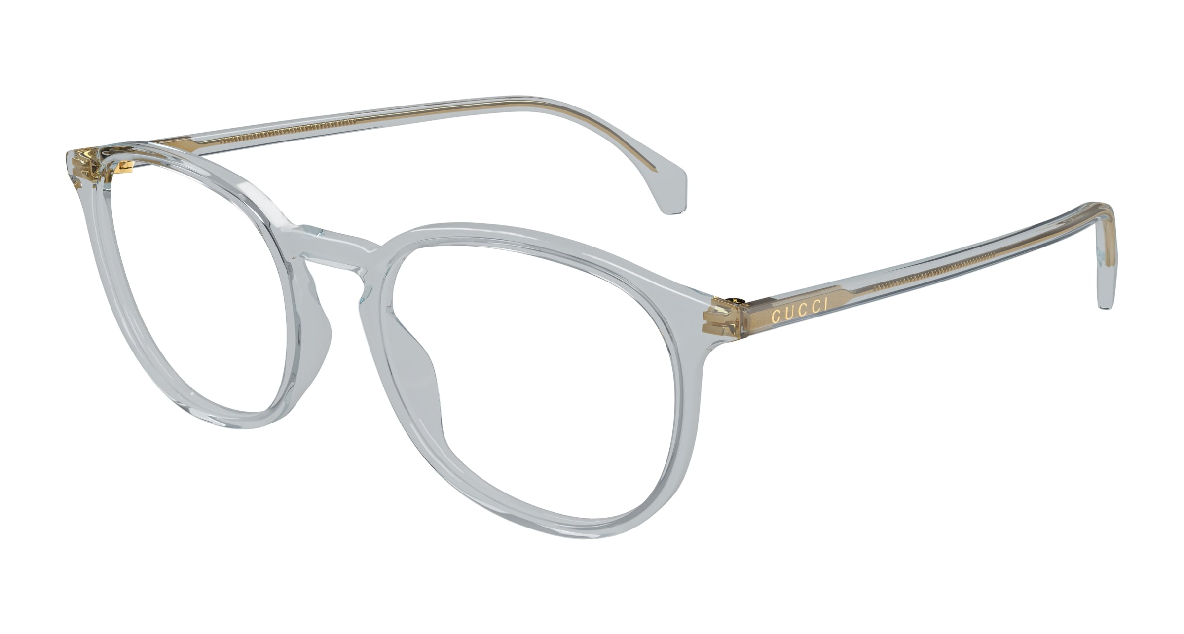 0889652519739 - Herren GG0551O 018 Rahmen von BRILLEN Acetat Grau Transparent Rund