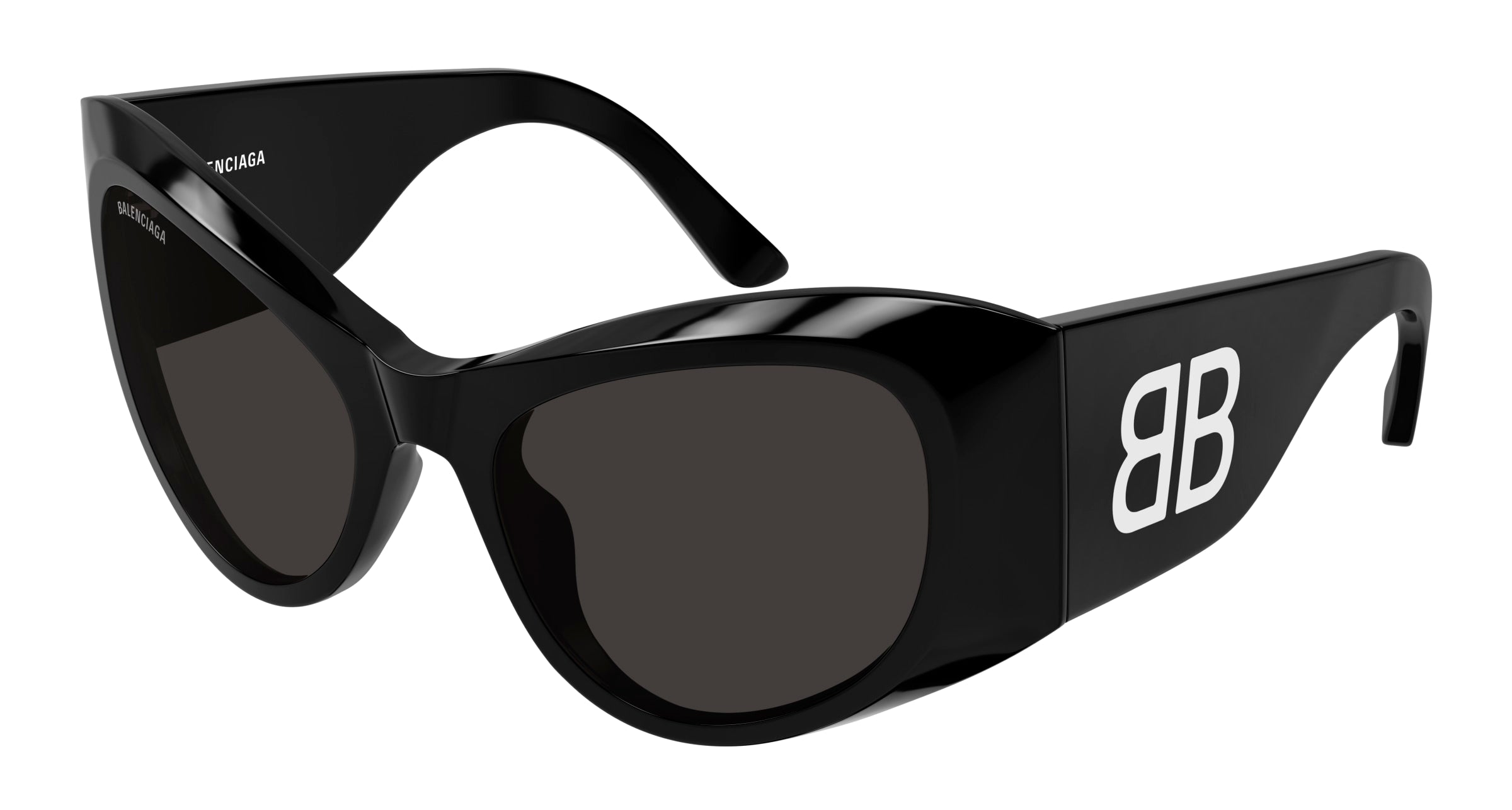 0889652532332 - Damen BB0393S 001 Gläser SONNENBRILLEN Acetat Schwarz Grau Schmetterling