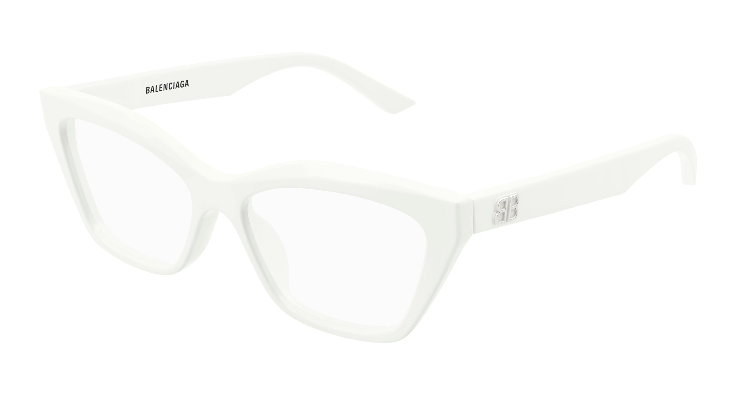 0889652533896 - Damen BB0342O 011 Optische Fassungen Acetat Weiß Transparent Cat Eye