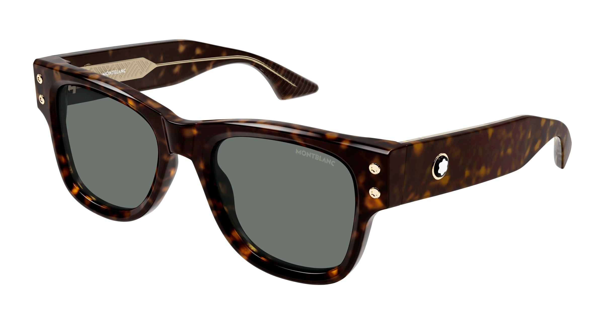 0889652541969 - Herren MB0381S 002 Gläser SONNENBRILLEN Acetat Havanna Grau Quadratisch