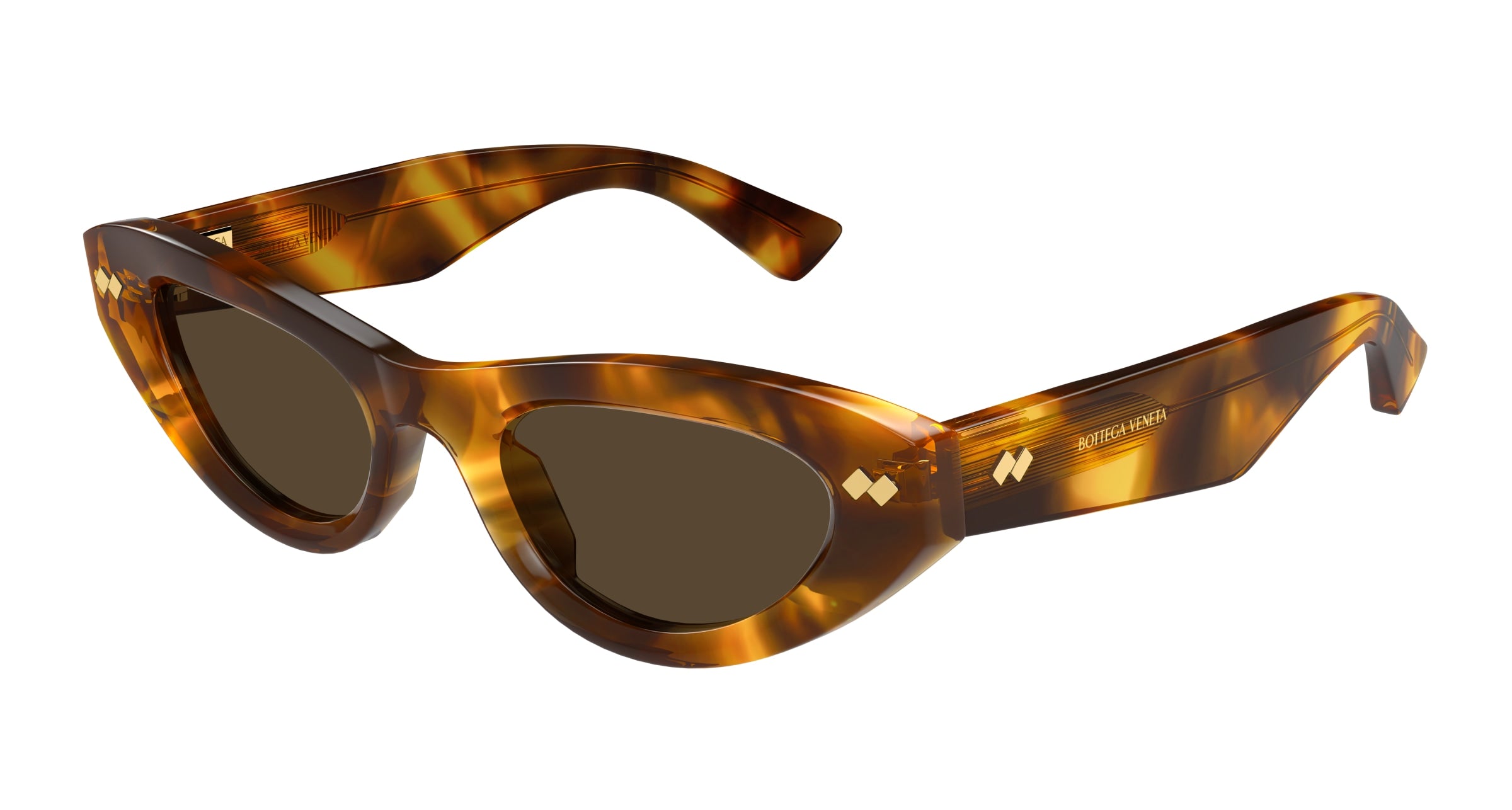 0889652544915 - Damen BV1350S 002 Gläser SONNENBRILLEN Acetat Havanna Braun Cat Eye