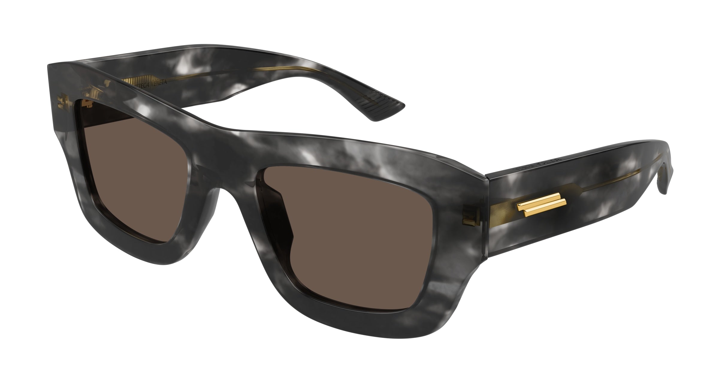 0889652545301 - Damen BV1357S 002 Gläser SONNENBRILLEN Acetat Schwarz Braun Quadratisch