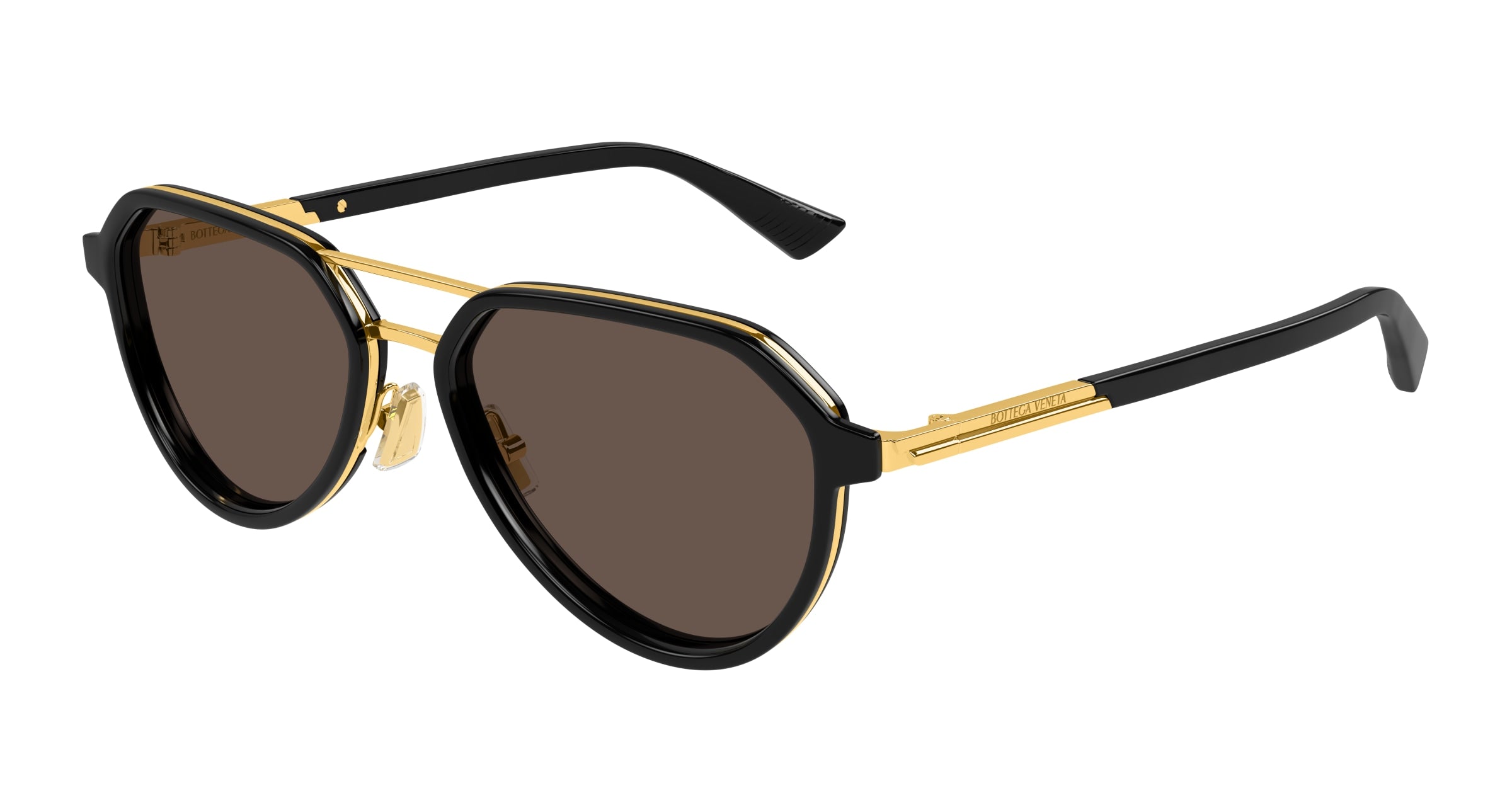 0889652546056 - Unisex BV1373S 001 Gläser SONNENBRILLEN Acetat Schwarz Braun Pilot 0889652546056 - Unisex BV1373S 001 Gläser SONNENBRILLEN Acetat Schwarz Braun Pilot