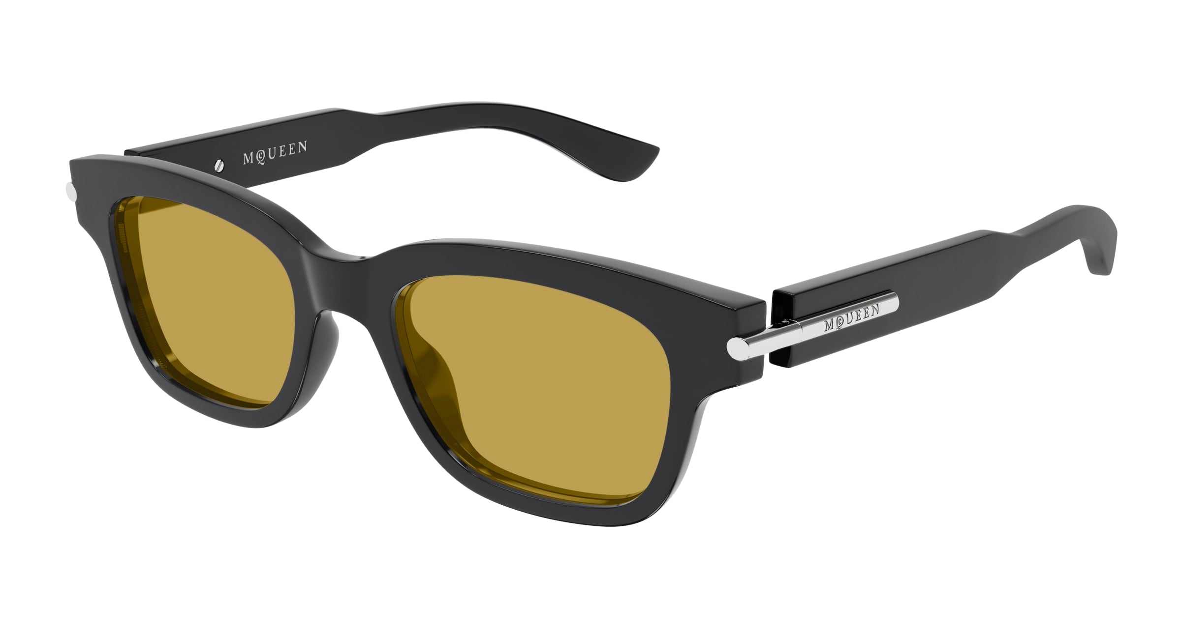 0889652549866 - Alexander McQueen Unisex AM0497S 003 Gläser SONNENBRILLEN Acetat Grau Giallo Quadratisch 0889652549866 - Alexander McQueen Unisex AM0497S 003 Gläser SONNENBRILLEN Acetat Grau Giallo Quadratisch