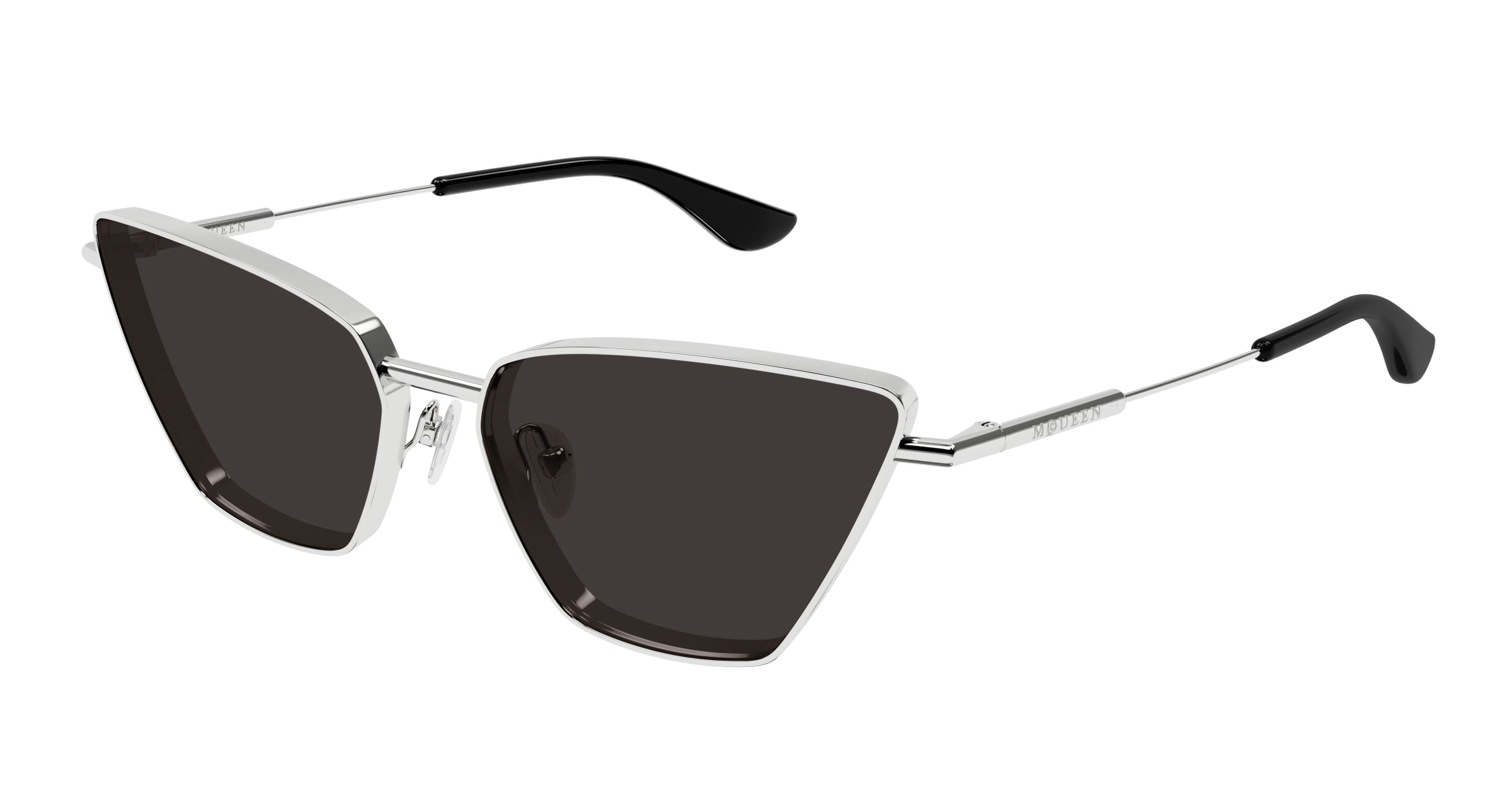 0889652550053 - Alexander McQueen Damen AM0501S 001 Gläser SONNENBRILLEN Metall Silber Grau Cat Eye 0889652550053 - Alexander McQueen Damen AM0501S 001 Gläser SONNENBRILLEN Metall Silber Grau Cat Eye
