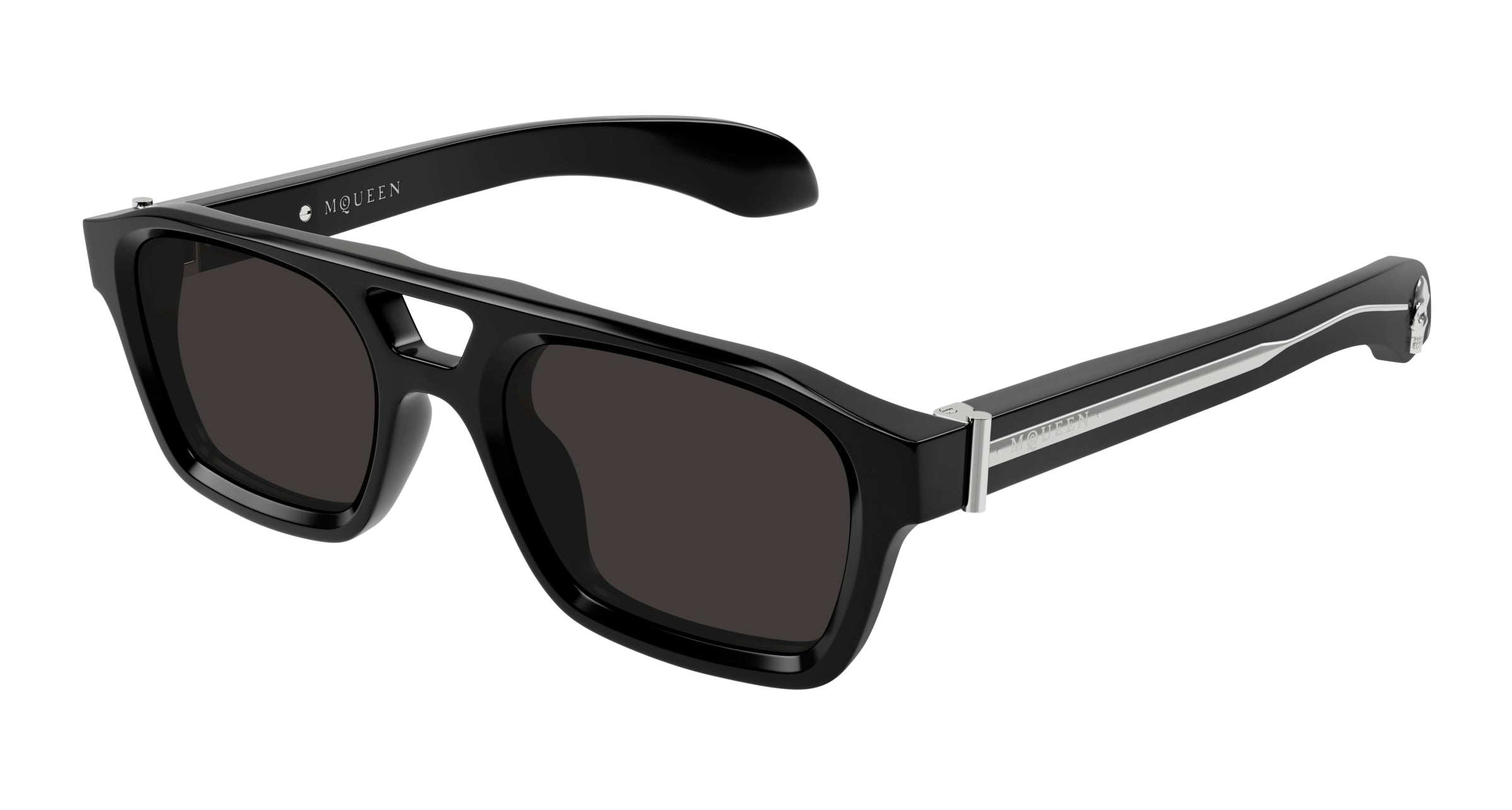 0889652550213 - Alexander McQueen Herren AM0505S 001 Gläser SONNENBRILLEN Acetat Schwarz Grau Pilot 0889652550213 - Alexander McQueen Herren AM0505S 001 Gläser SONNENBRILLEN Acetat Schwarz Grau Pilot