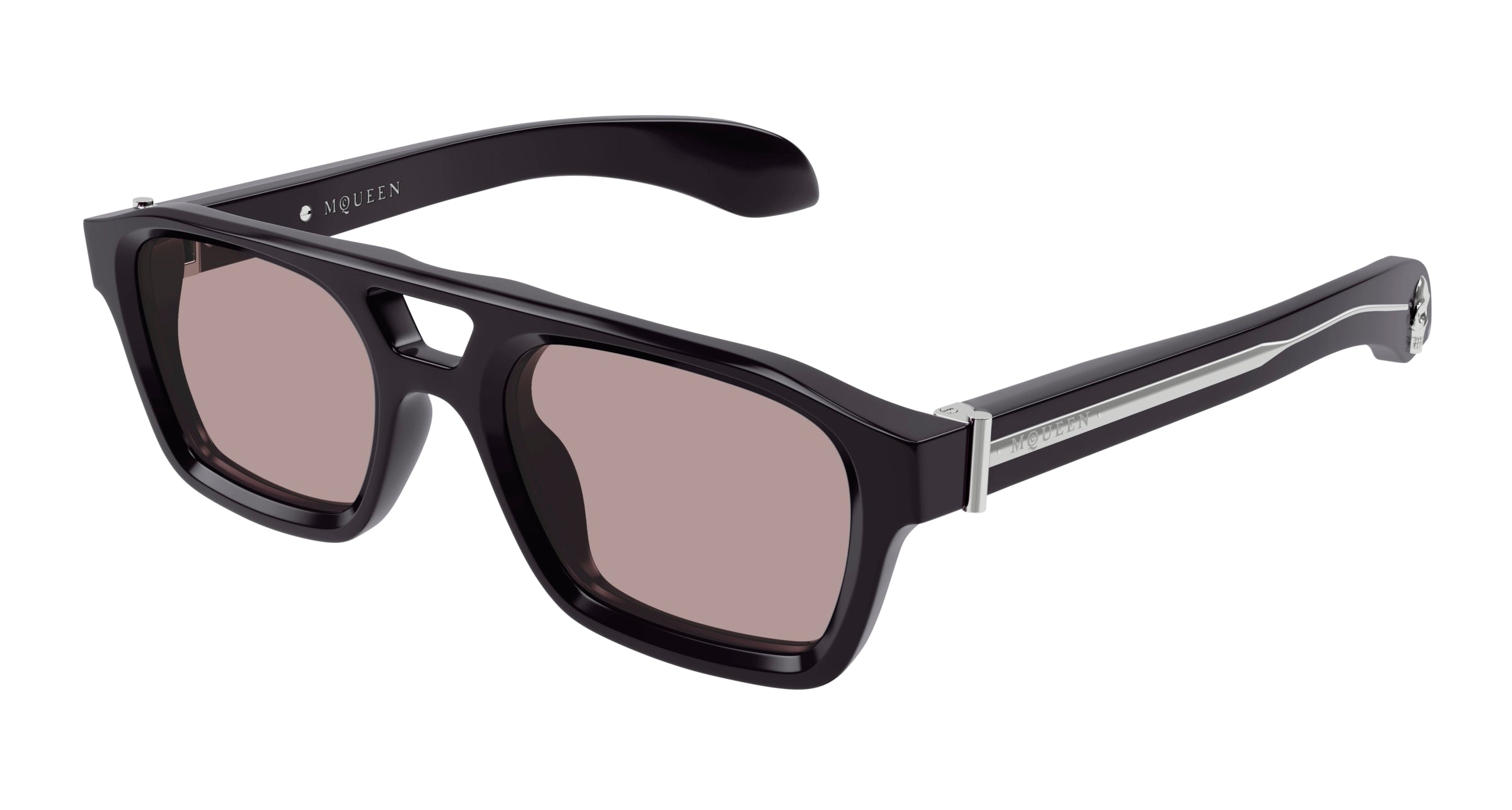 0889652550244 - Alexander McQueen Herren AM0505S 004 Gläser SONNENBRILLEN Acetat Violett Braun Pilot 0889652550244 - Alexander McQueen Herren AM0505S 004 Gläser SONNENBRILLEN Acetat Violett Braun Pilot