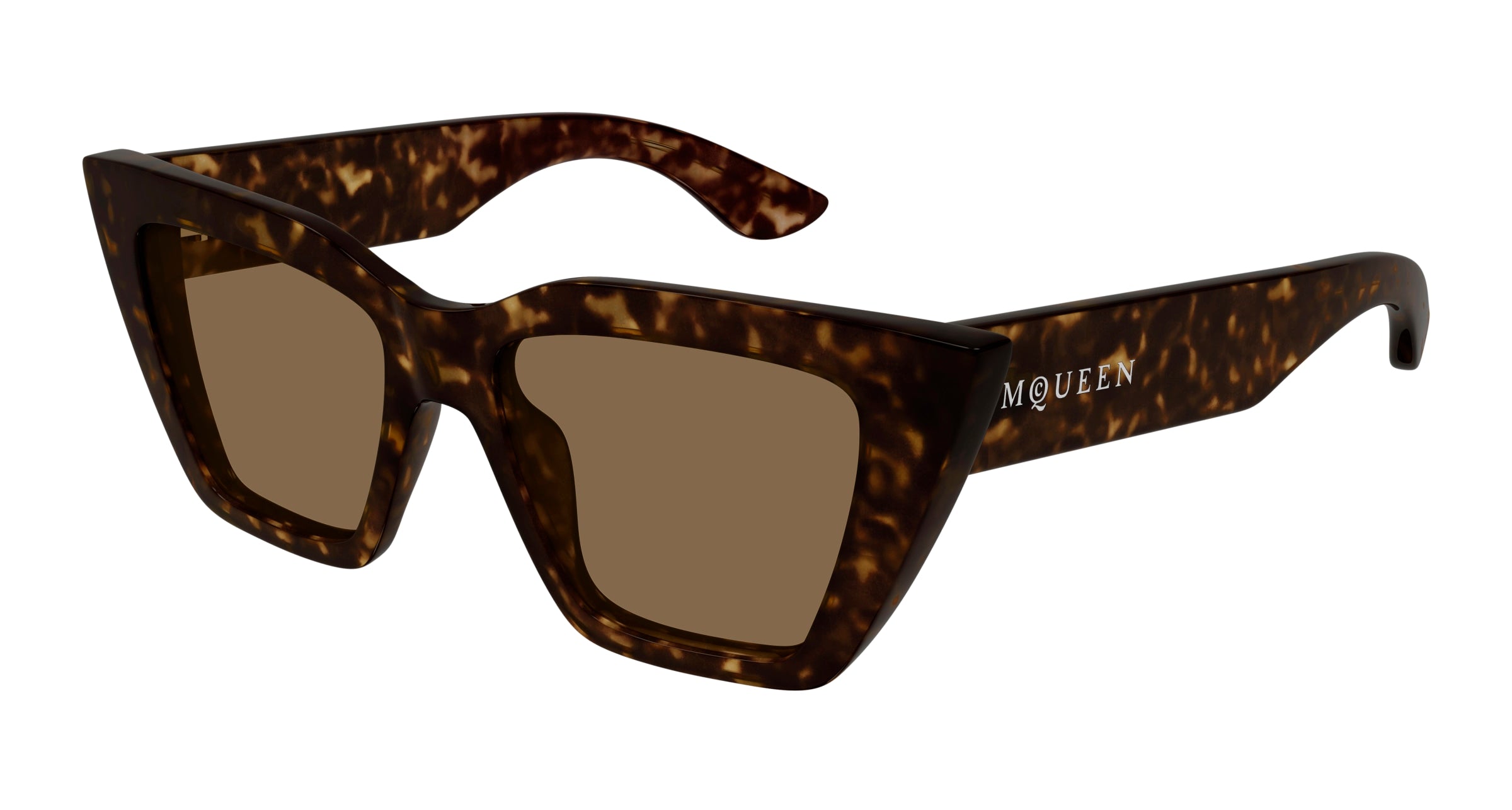 0889652550442 - Alexander McQueen Damen AM0507S 002 Gläser SONNENBRILLEN Acetat Havanna Braun Cat Eye