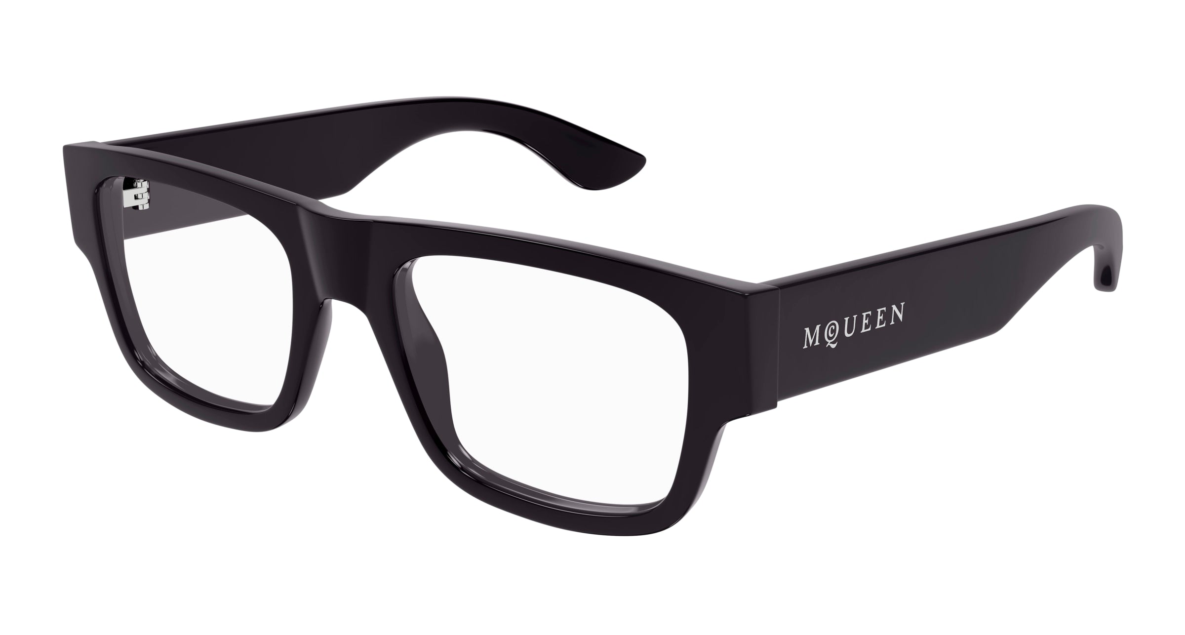 0889652550657 - Alexander McQueen Herren Alexander McQueen AM0511O 004 Optische Fassungen Acetat Violett Transparent Quadratisch