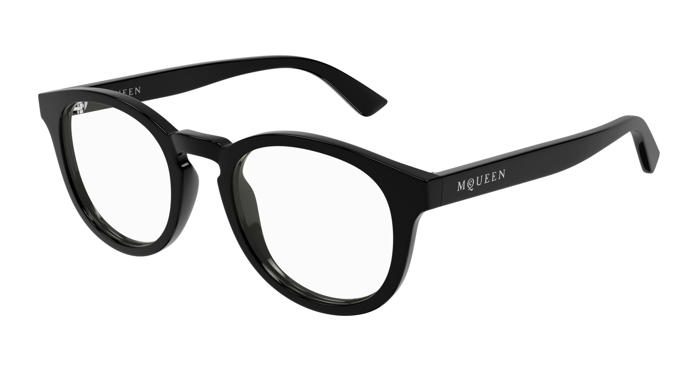 0889652550763 - Alexander McQueen Unisex AM0514O 001 Rahmen von BRILLEN Acetat Schwarz Transparent Rund 0889652550763 - Alexander McQueen Unisex AM0514O 001 Rahmen von BRILLEN Acetat Schwarz Transparent Rund