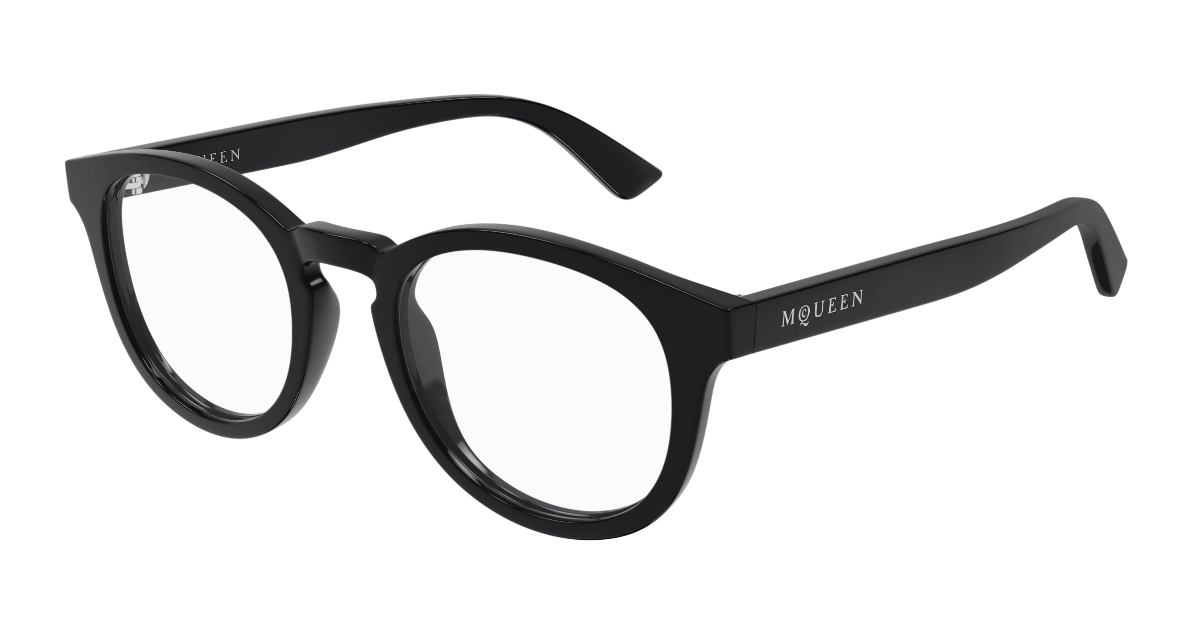 0889652550800 - Alexander McQueen Unisex AM0514O 005 Rahmen von BRILLEN Acetat Grau Transparent Rund