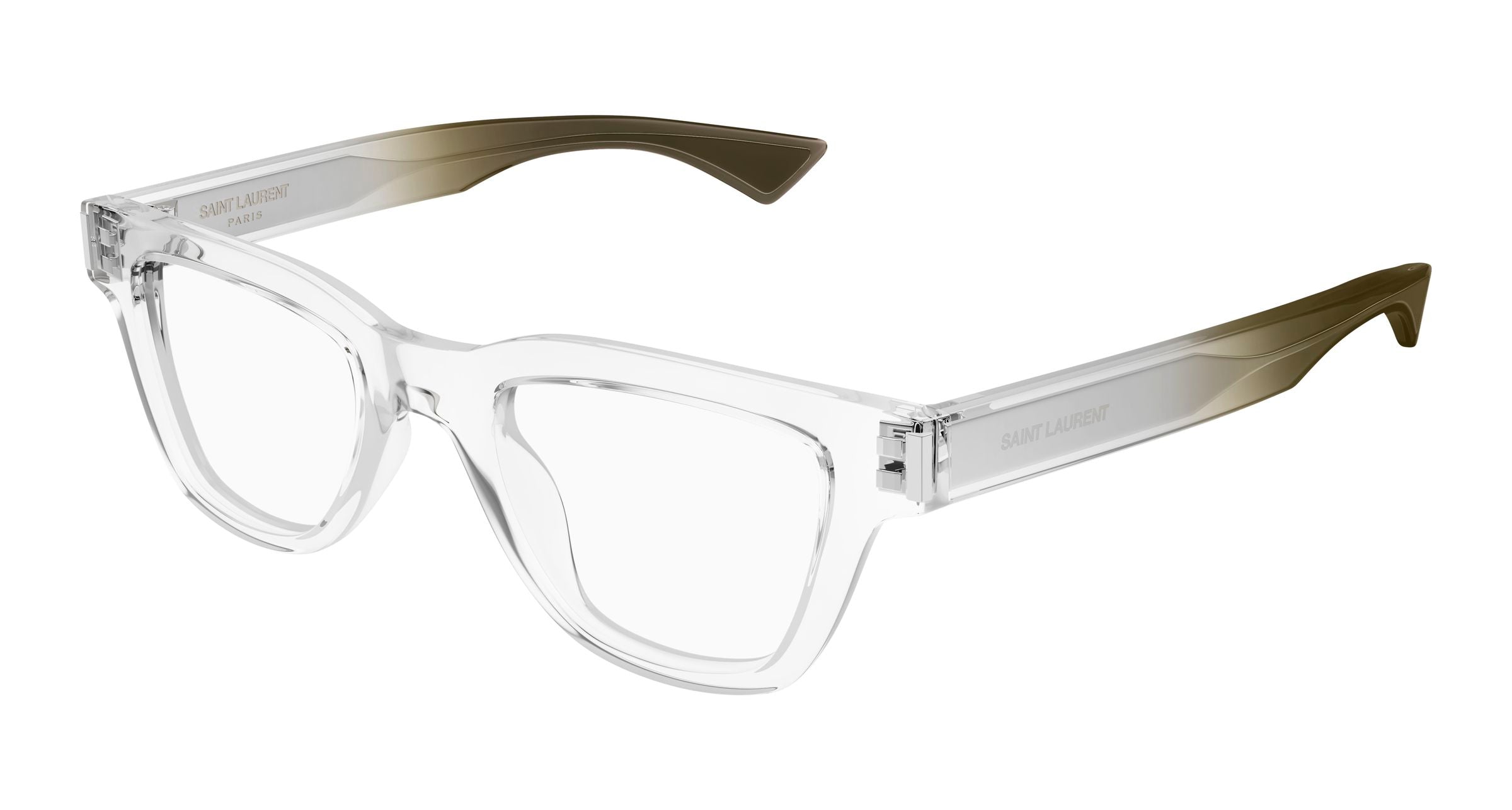 0889652556833 - Herren SL 789 JACQUES OPT 004 Rahmen von BRILLEN Acetat Kristall Transparent Quadratisch