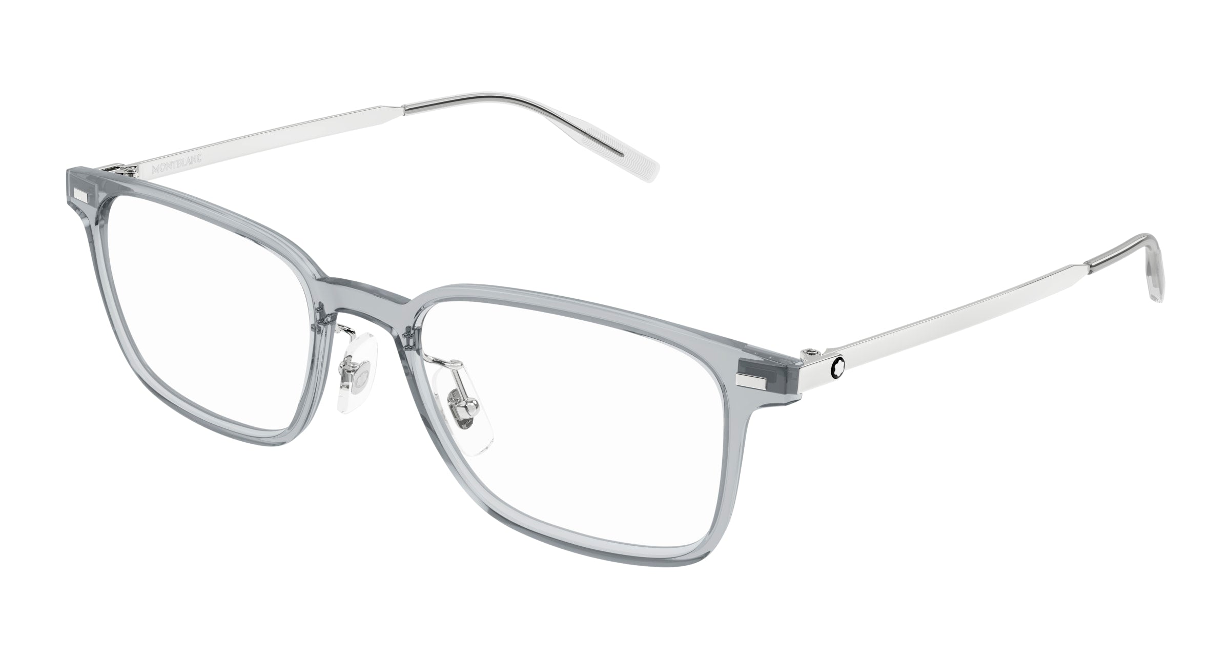 0889652571607 - Herren MB0394ON 004 Rahmen von BRILLEN Injiziert Grau Transparent Quadratisch