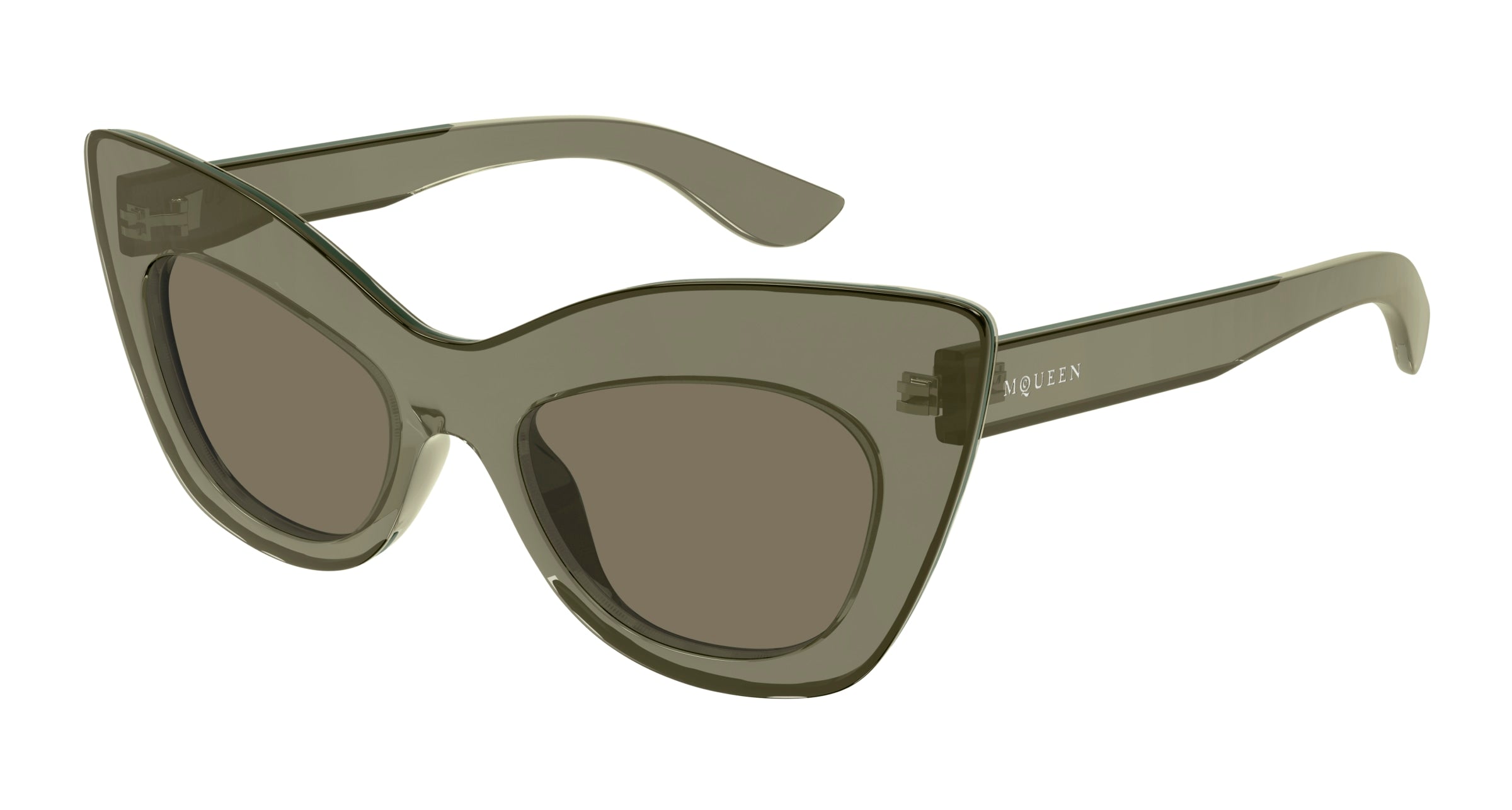 0889652573212 - Alexander McQueen Damen AM0516S 001 Sonnenbrillen Bio-Injekt Grün Grün Cat Eye 0889652573212 - Alexander McQueen Damen AM0516S 001 Sonnenbrillen Bio-Injekt Grün Grün Cat Eye