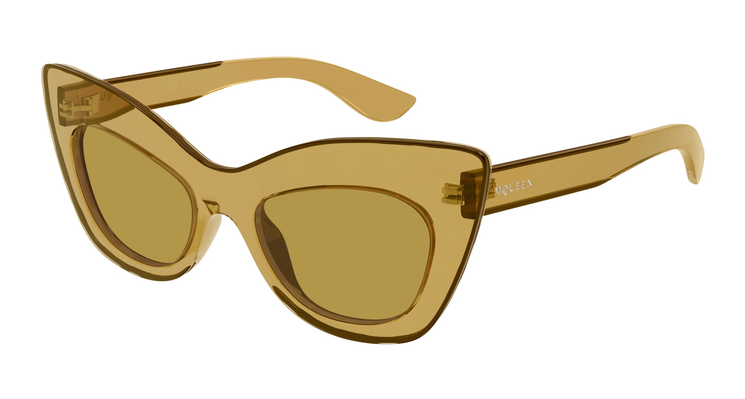 0889652573229 - Alexander McQueen Damen AM0516S 002 Sonnenbrillen Bio-Injekt Gelb Braun Cat Eye 0889652573229 - Alexander McQueen Damen AM0516S 002 Sonnenbrillen Bio-Injekt Gelb Braun Cat Eye