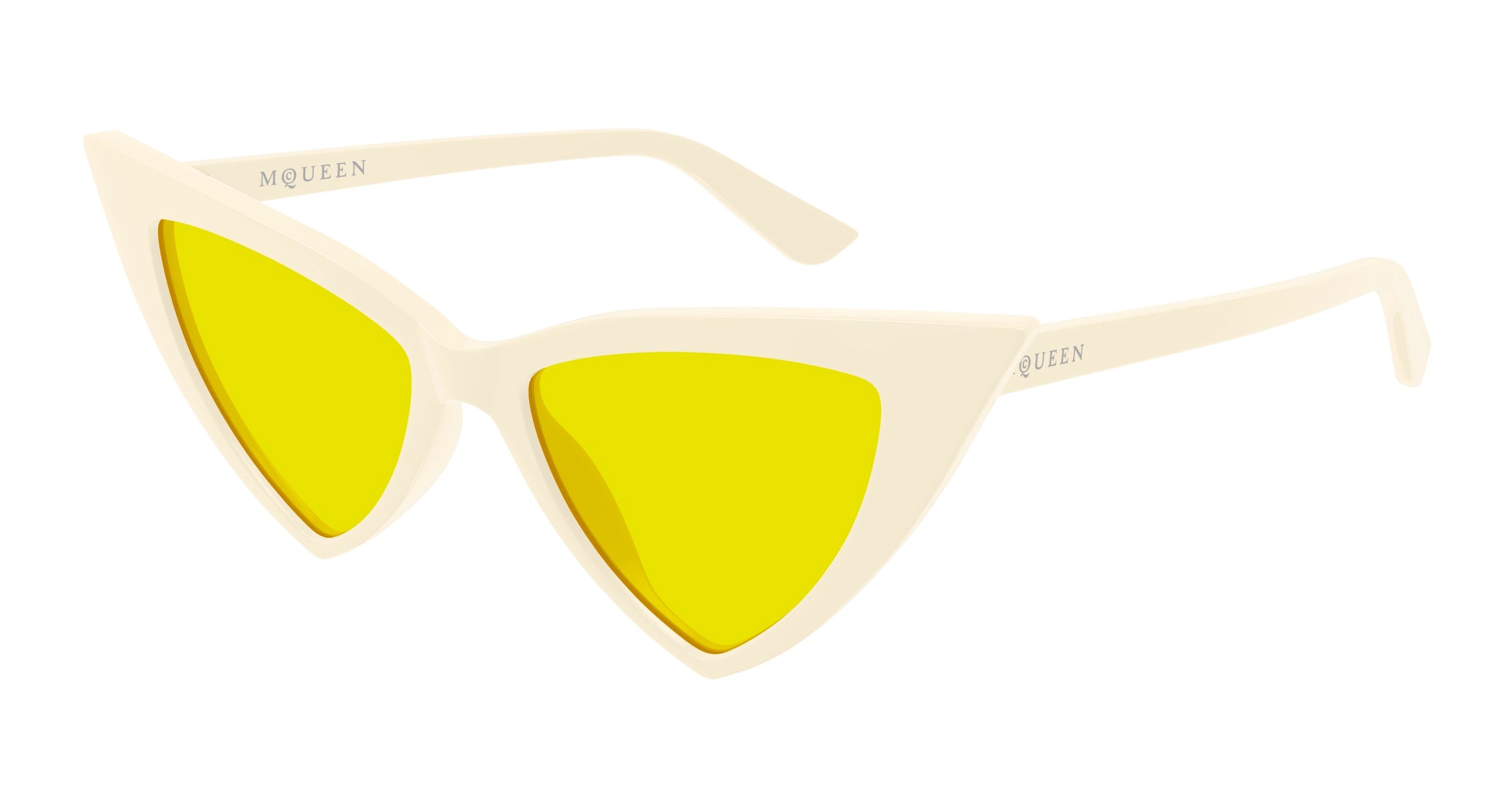 0889652594859 - Alexander McQueen Damen AM0518S 005 Sonnenbrillen Acetat Elfenbein Gelb Cat Eye 0889652594859 - Alexander McQueen Damen AM0518S 005 Sonnenbrillen Acetat Elfenbein Gelb Cat Eye