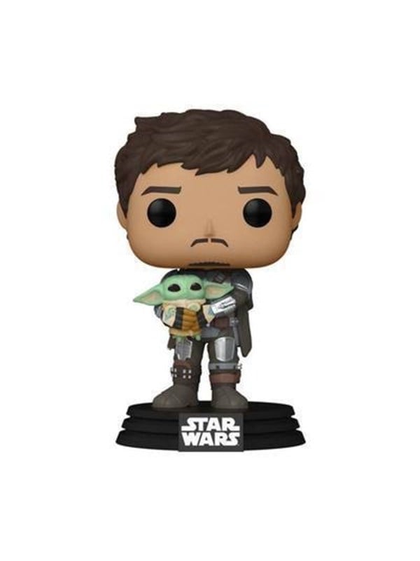 0889698545259 - - STAR WARS POP! THE MANDALORIAN WITH GROGU - Figur