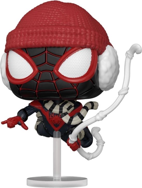 0889698546928 - Spider-Man POP! Vinyl Figur Miles Morales Winteranzug - 9 cm
