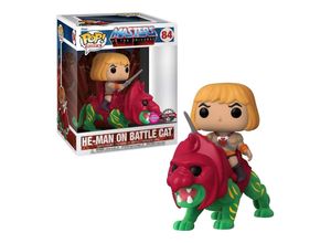 0889698610353 - POP Rides - MOTU - He-Man on Battle Cat FLOCKED