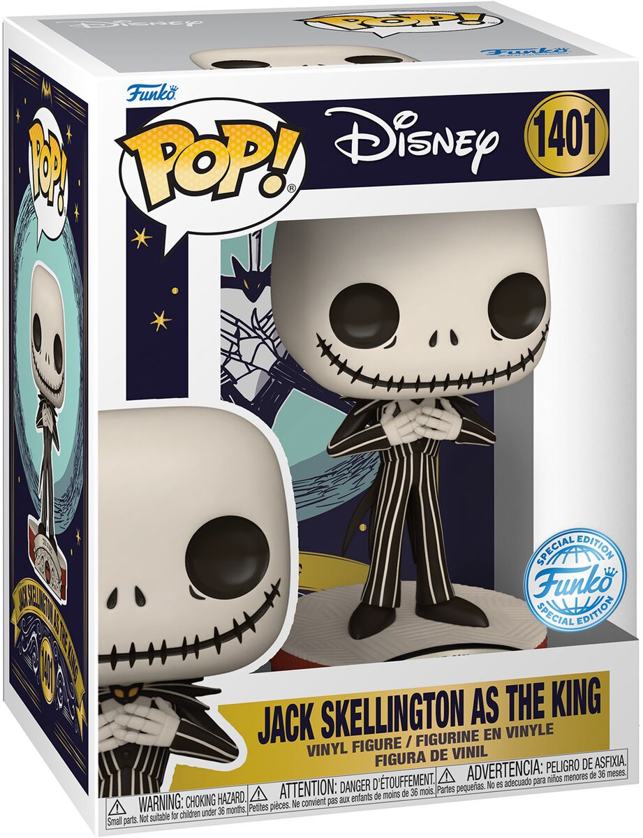 0889698747073 - Jack Skellington as the King Vinyl Figur 1401 Funko Pop! multicolor