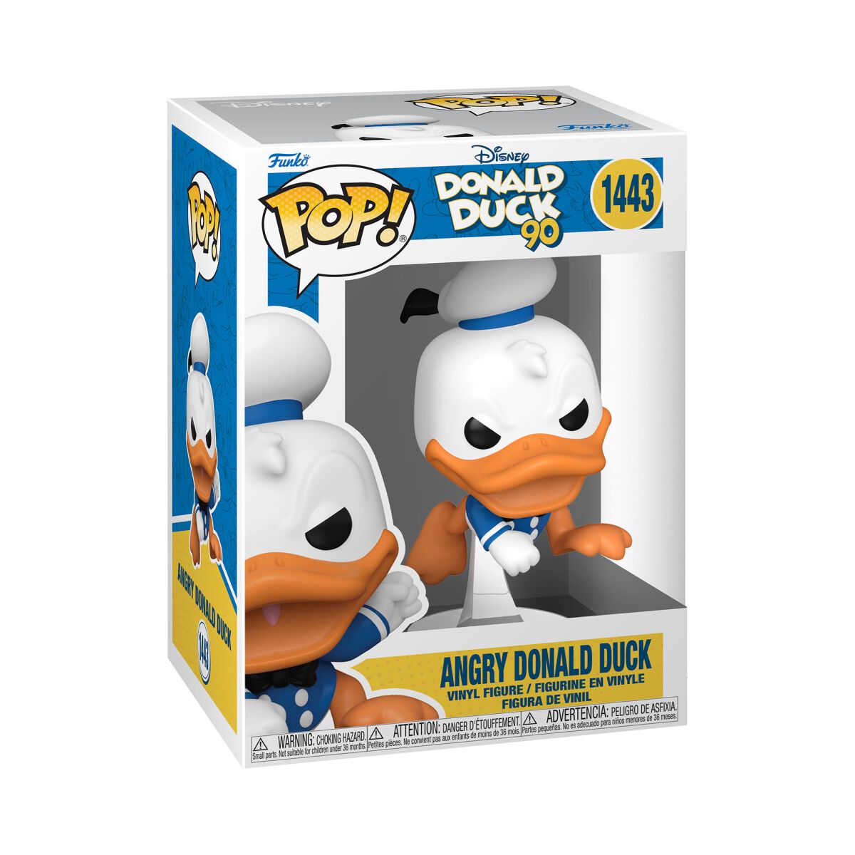 0889698757232 - 90th Anniversary - Angry Donald Duck Vinyl Figur 1443 Funko Pop! multicolor